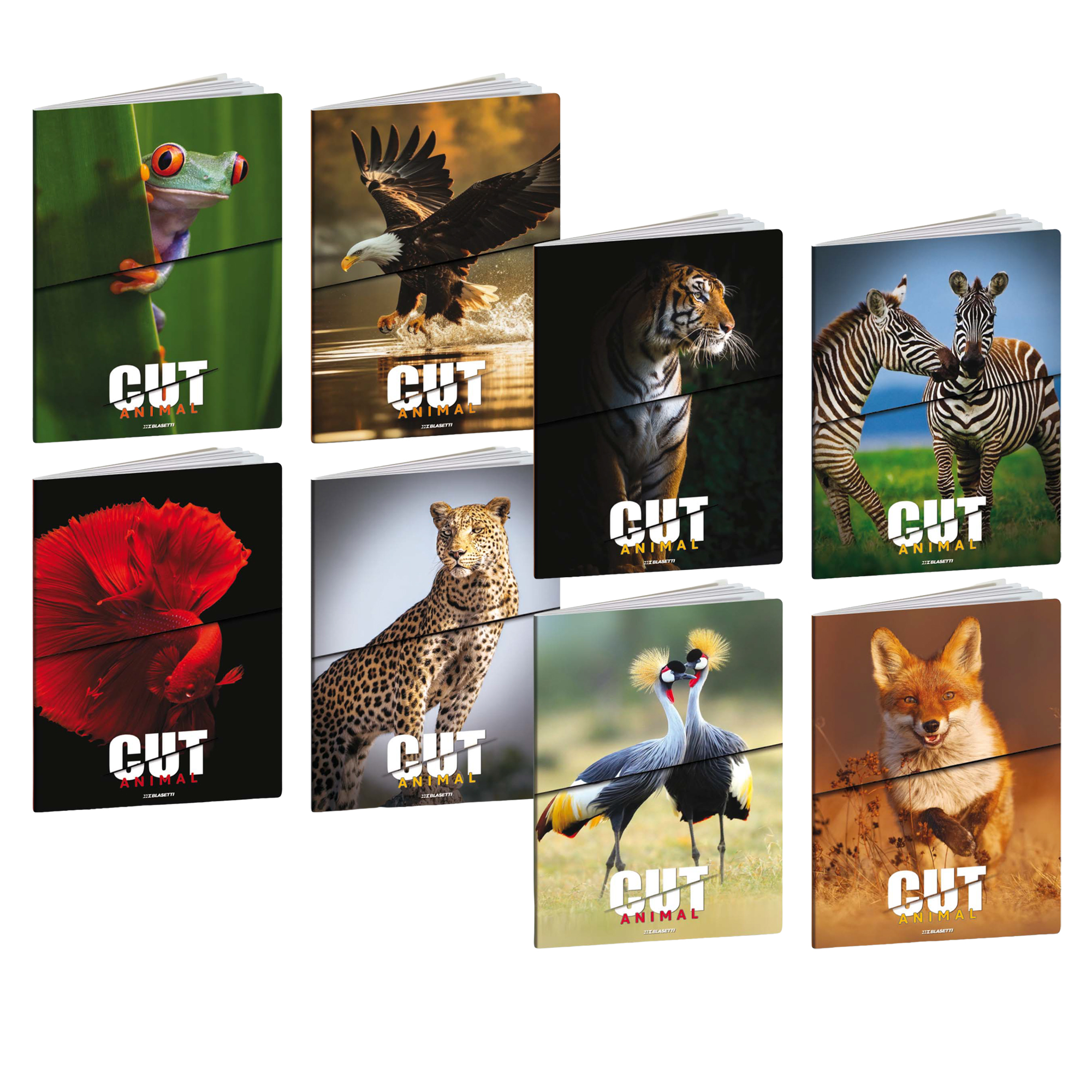 Maxiquaderno Animal Cut - A4 - 10mm - 21 fogli - 80 gr - Blasetti