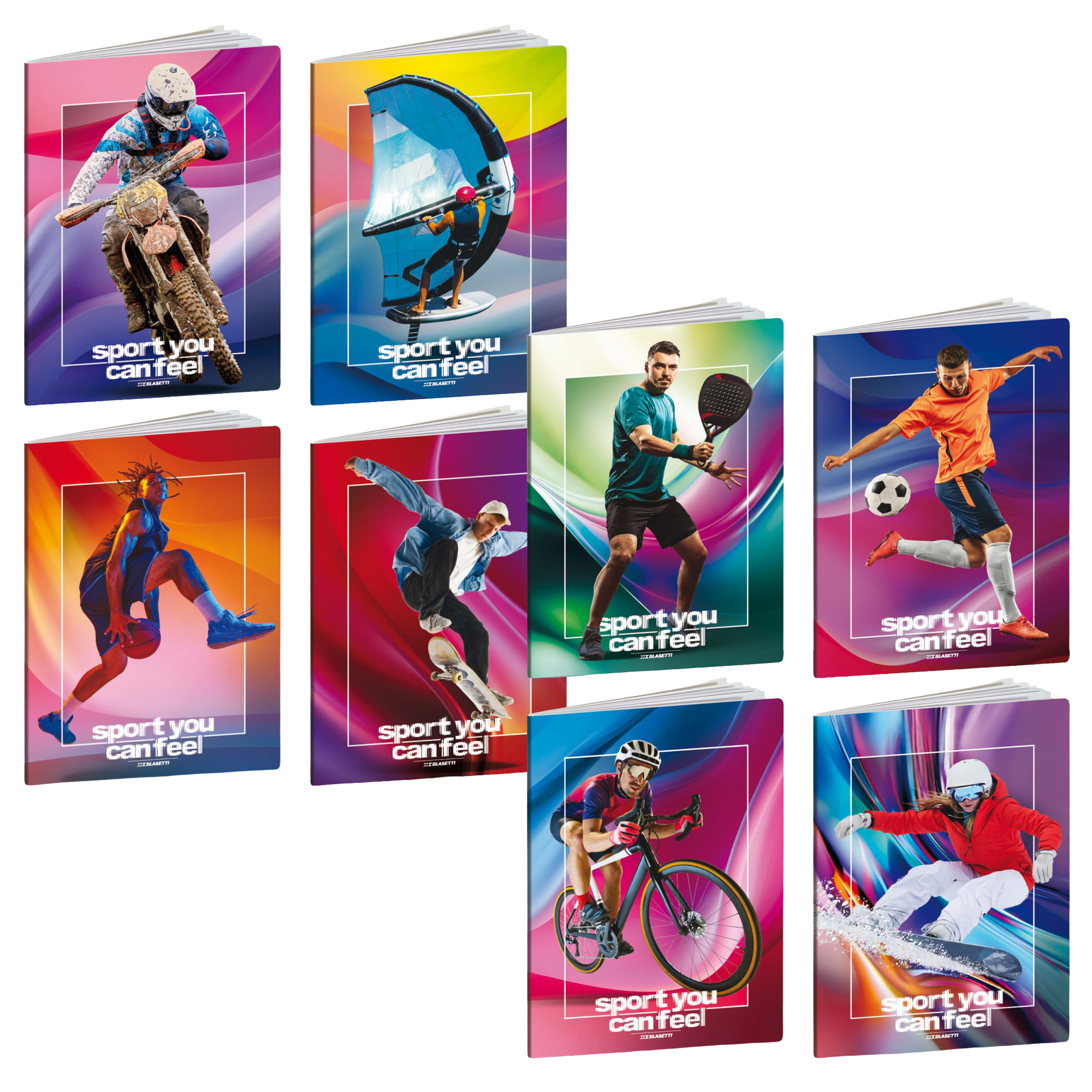 Maxiquaderno Sport - A4 - 1 rigo - 20+1 fogli - 80 gr - Blasetti