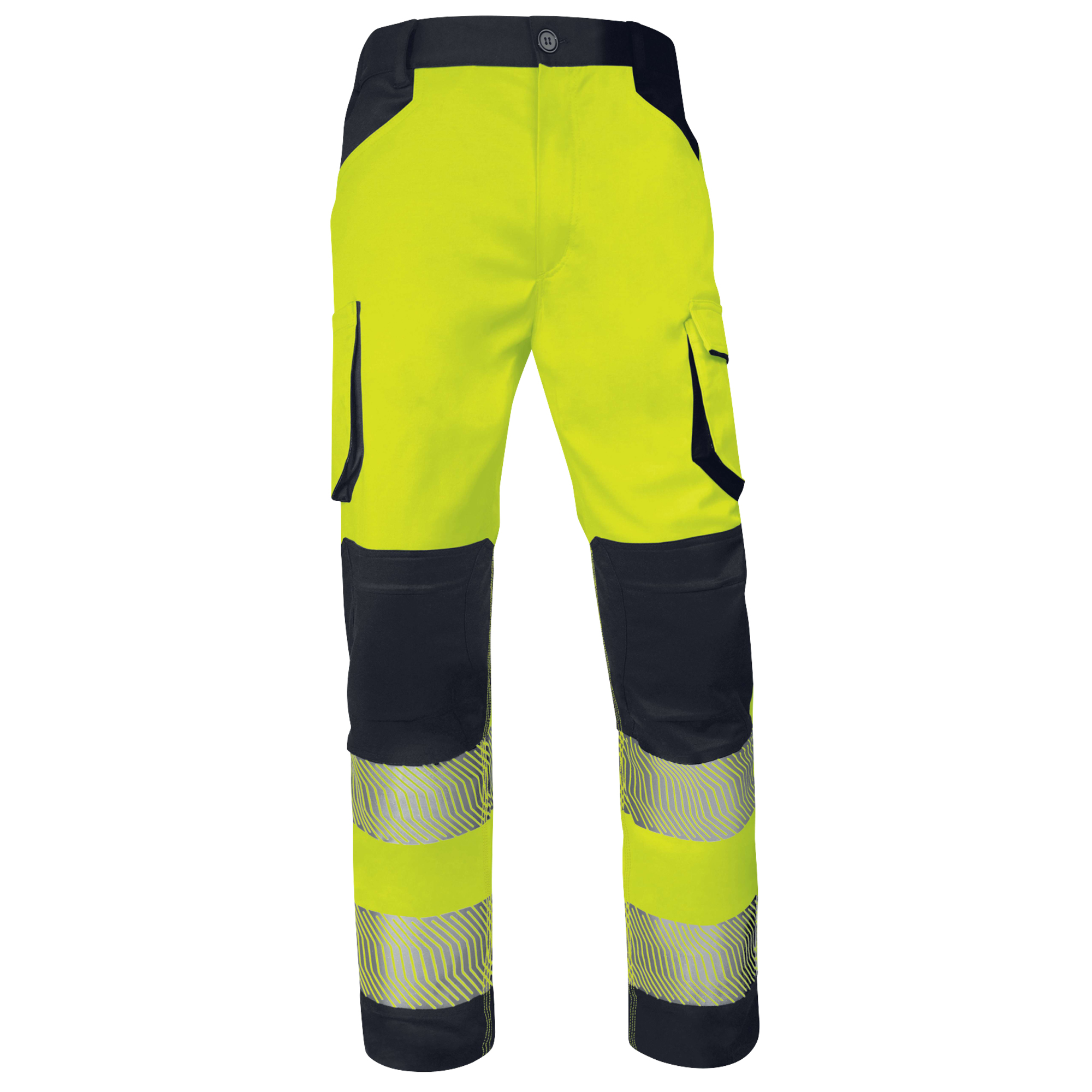 Pantalone multitasche alta visibilità M2PA3S - taglia L - giallo fluo - Deltaplus