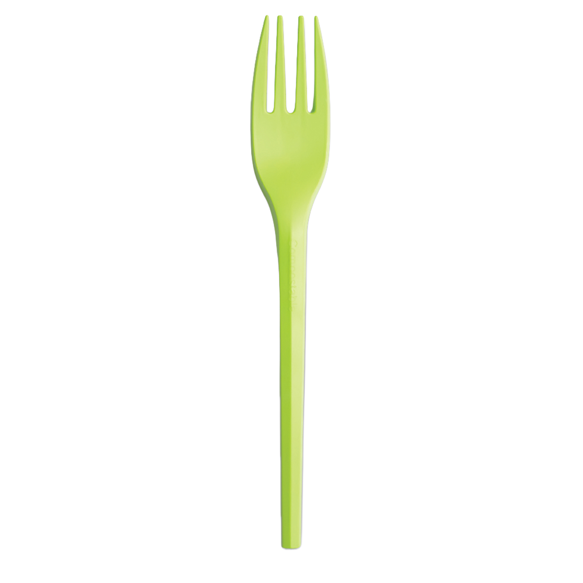 20 forchette monouso Ecocolor in CPLA 16cm verde mela Big Party