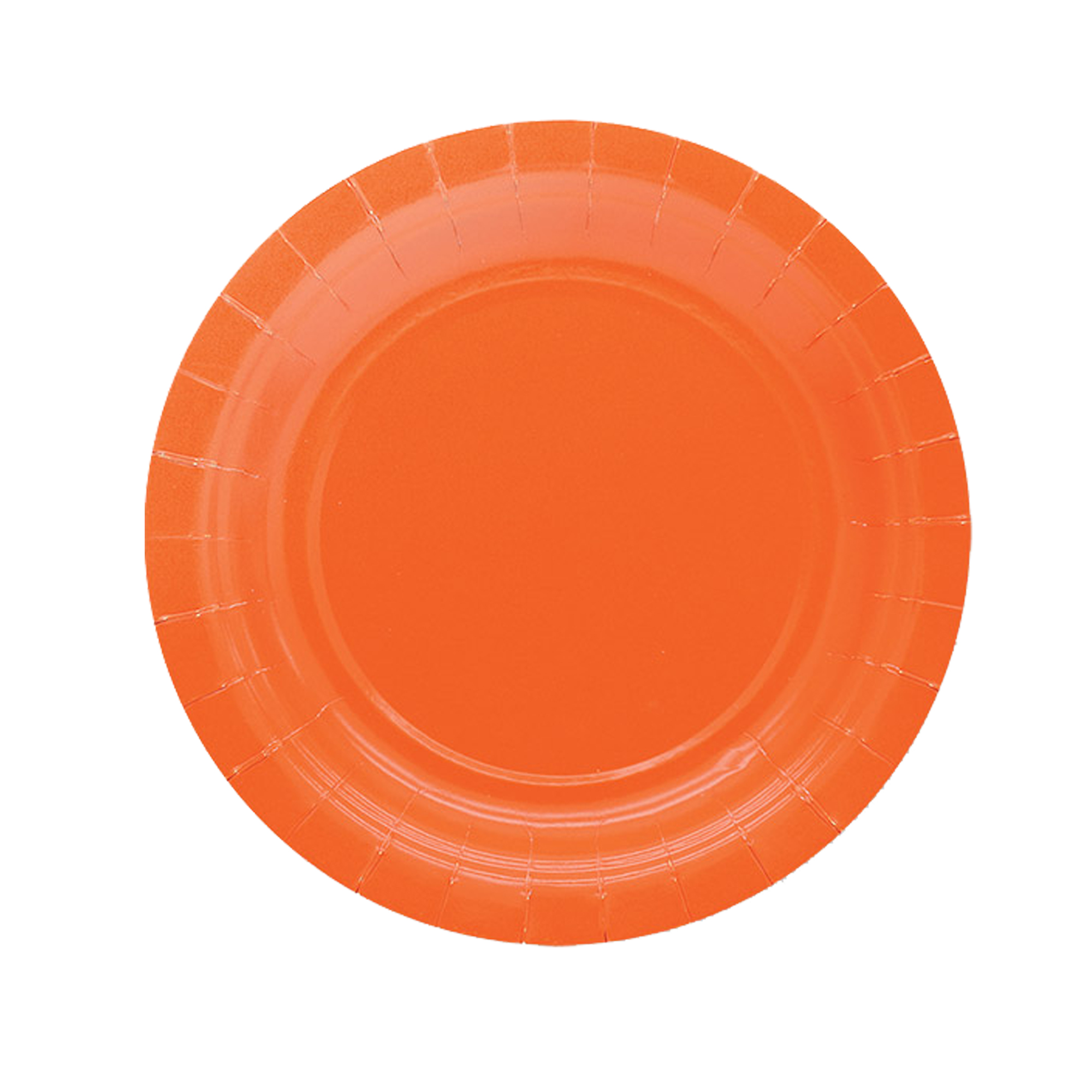 25 piatti piani D18cm Ecocolor biodegradabile arancione Big Party