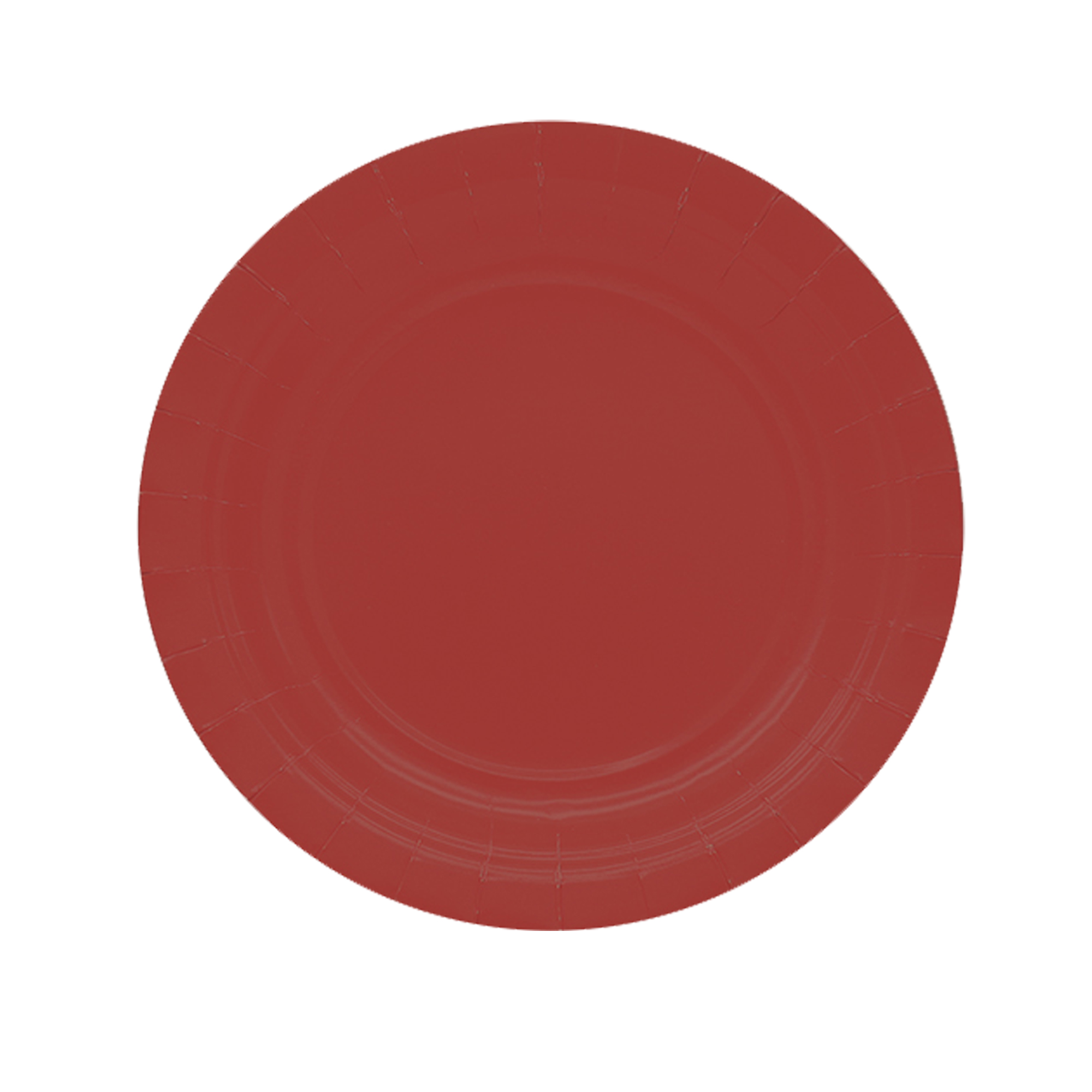 25 piatti piani D18cm Ecocolor biodegradabile rosso intenso Big Party
