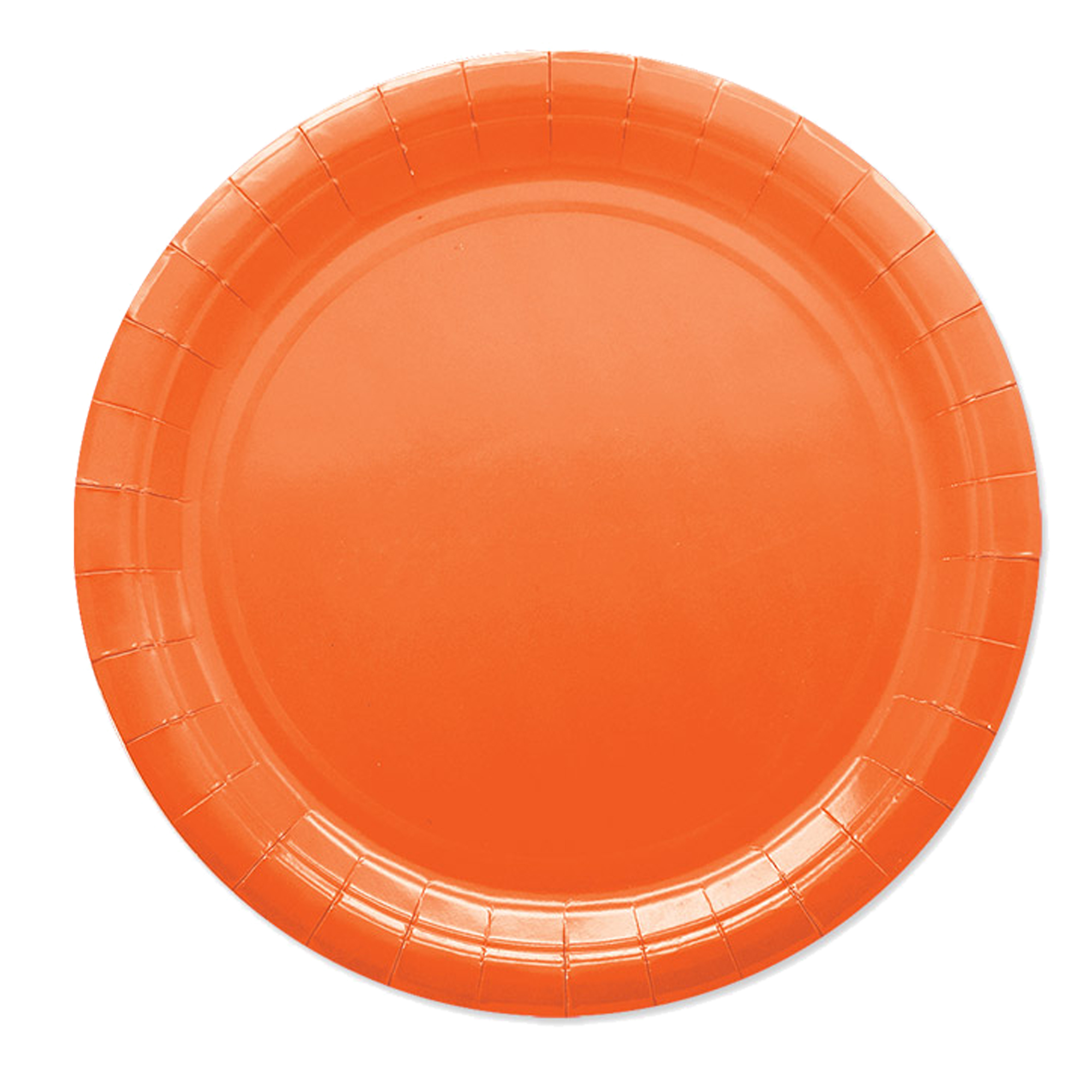 25 piatti piani D24cm Ecocolor biodegradabile arancione Big Party