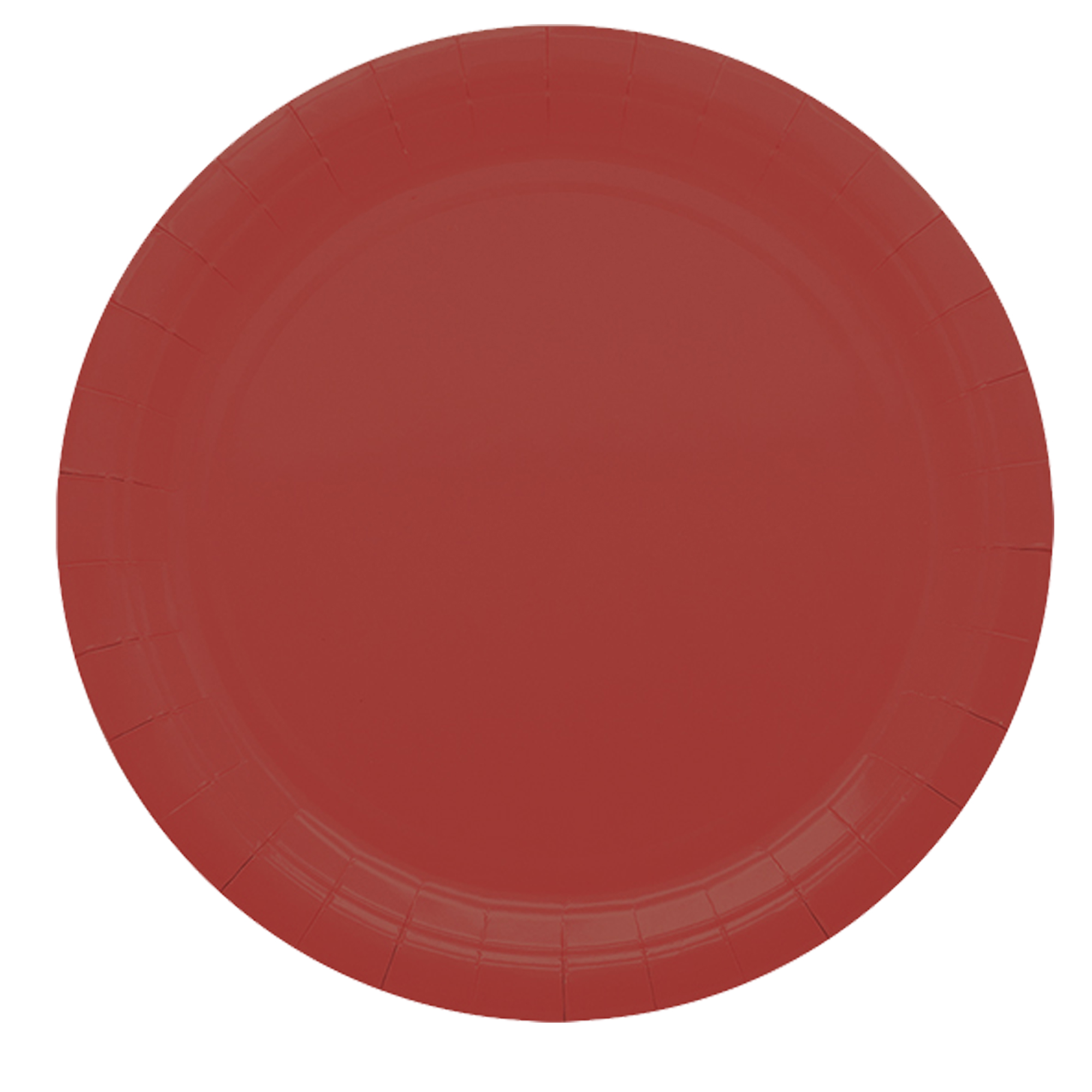 25 piatti piani D24cm Ecocolor biodegradabile rosso intenso Big Party
