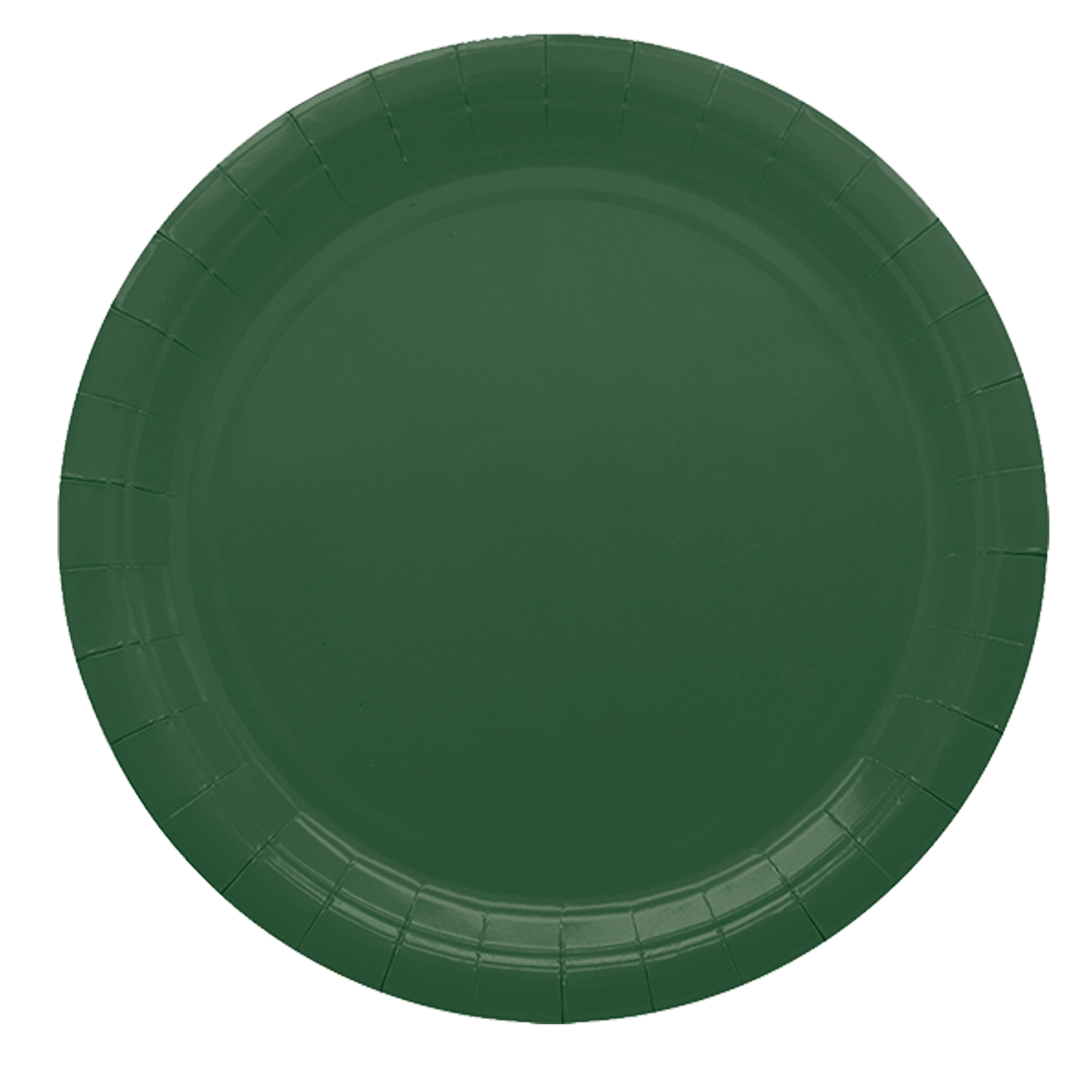 25 piatti piani D24cm Ecocolor biodegradabile verde bosco Big Party