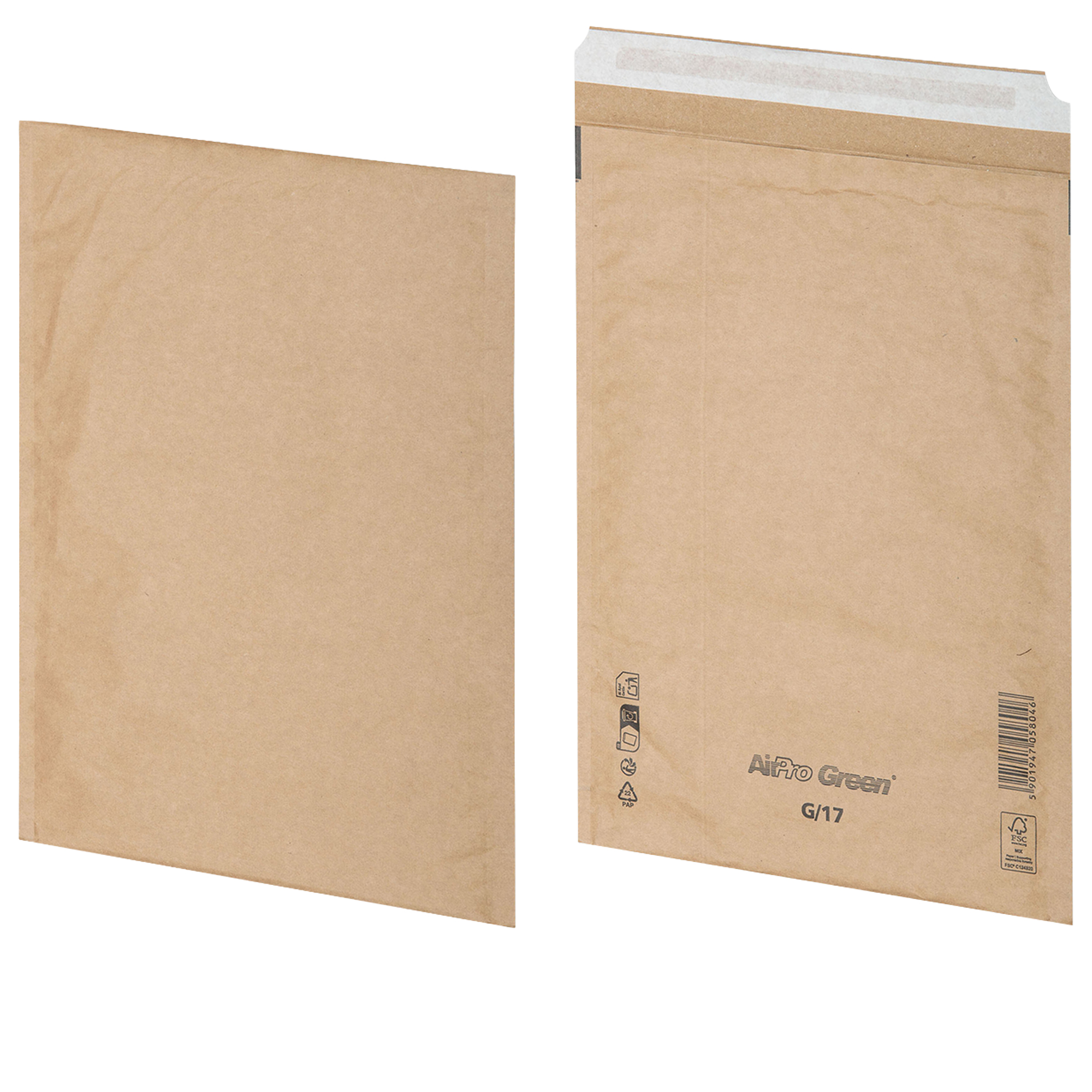 100 Buste imbottite 250x340mm G/17 AirPro Avana Green …