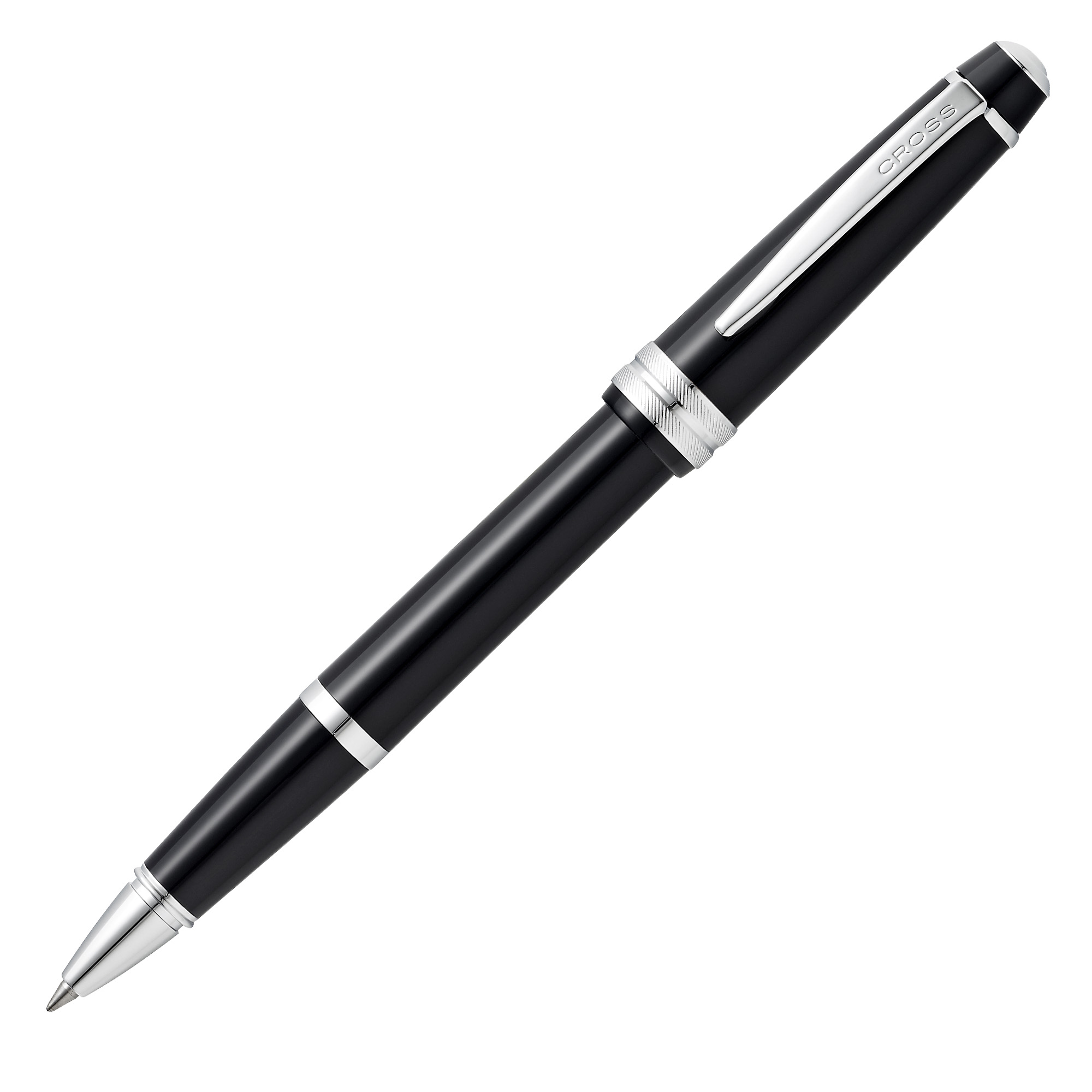 Penna roller Bailey Light - punta F - fusto nero/cromo - Cross