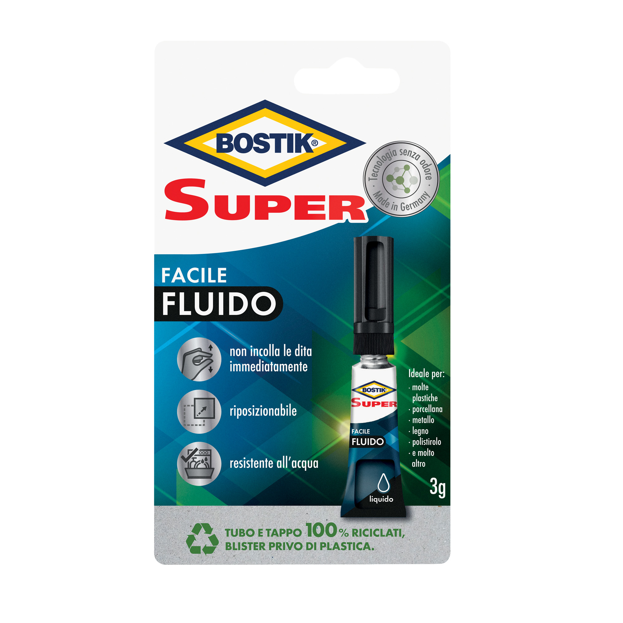 Colla istantanea Super Facile fluido - 3 gr - trasparente - Bostik