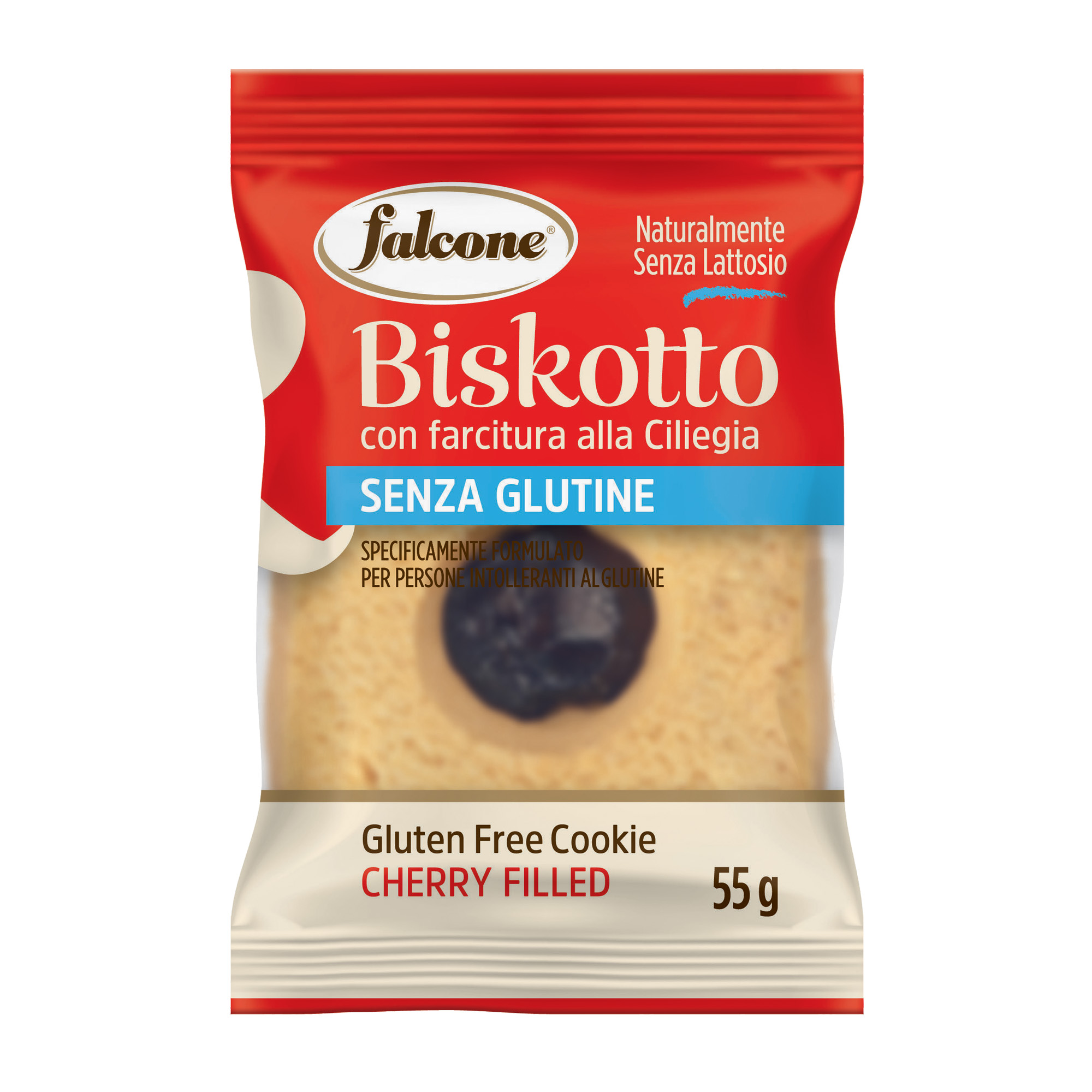 Biscotti farciti ciliegia Biskotti 55gr Falcone