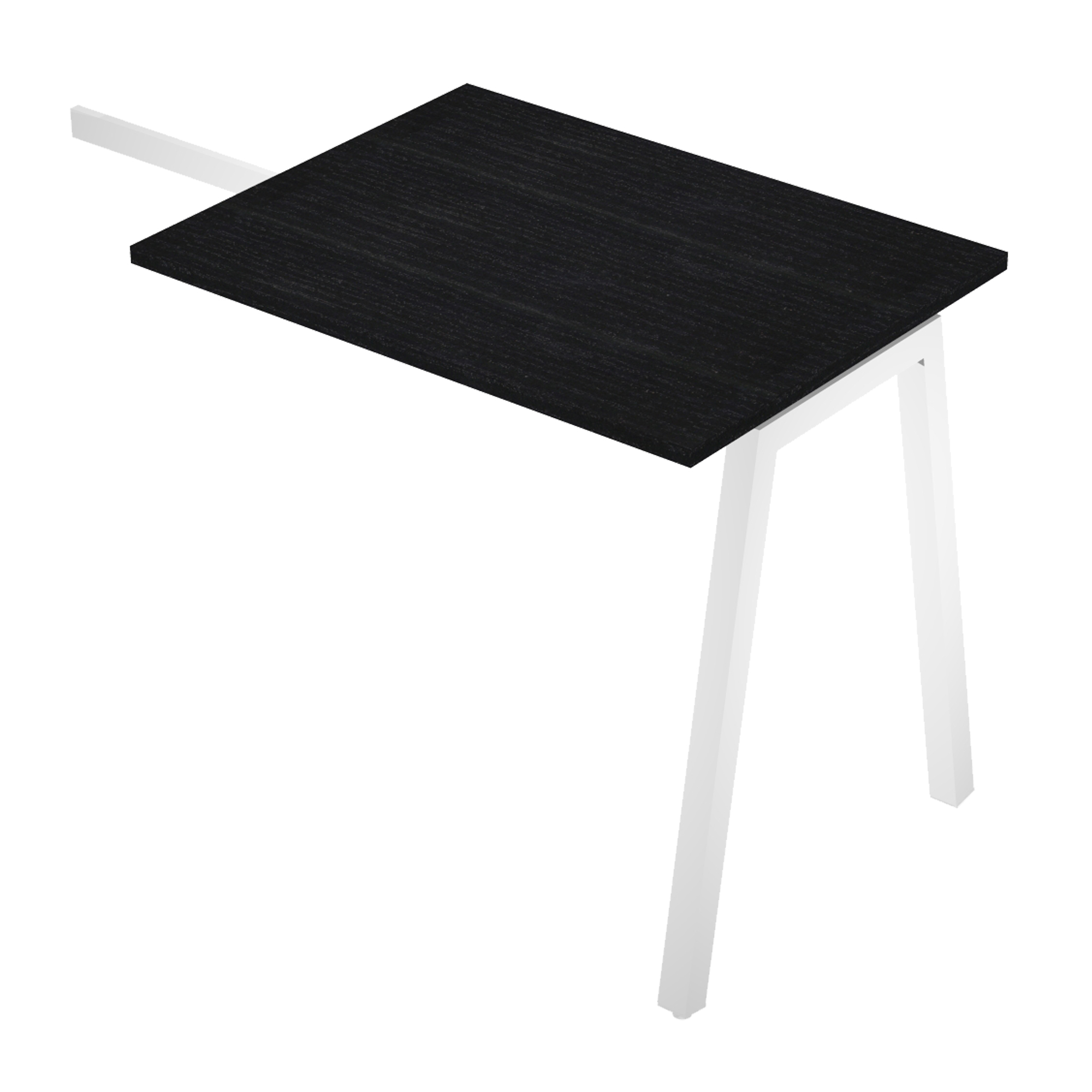 Allungo reversibile dx/sx 80x60cm piano nero venato per scrivania struttura bian