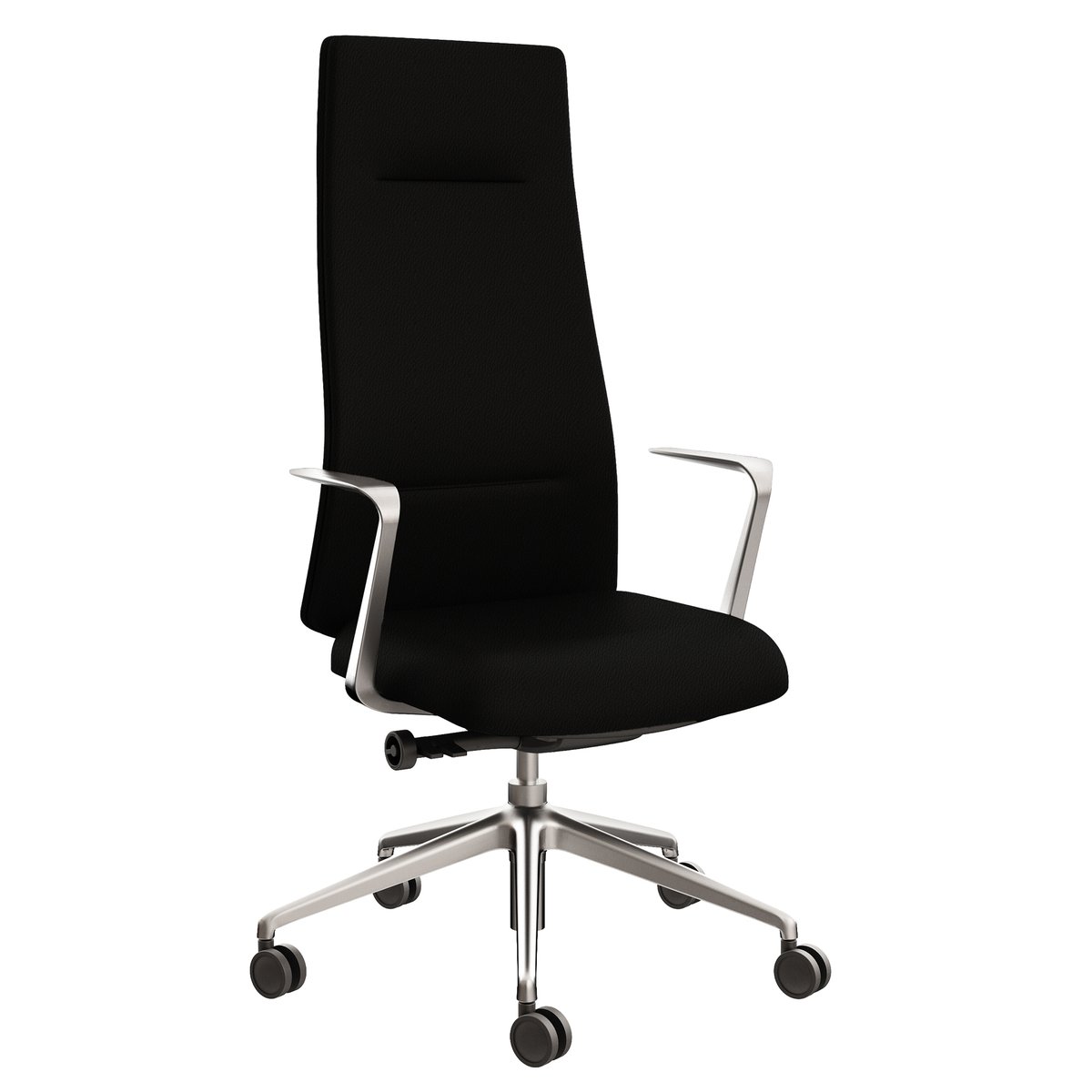 Poltrona direzionale c/bracc Bull BUA in ecopelle nero