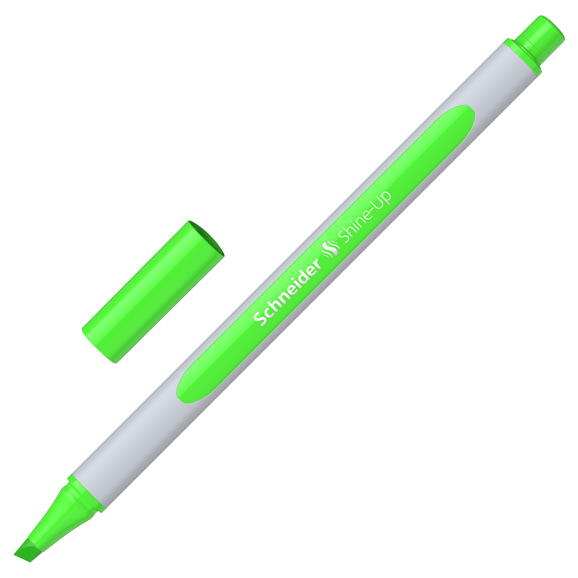 Evidenziatore Shine-Up - punta a scalpello - verde - Schneider