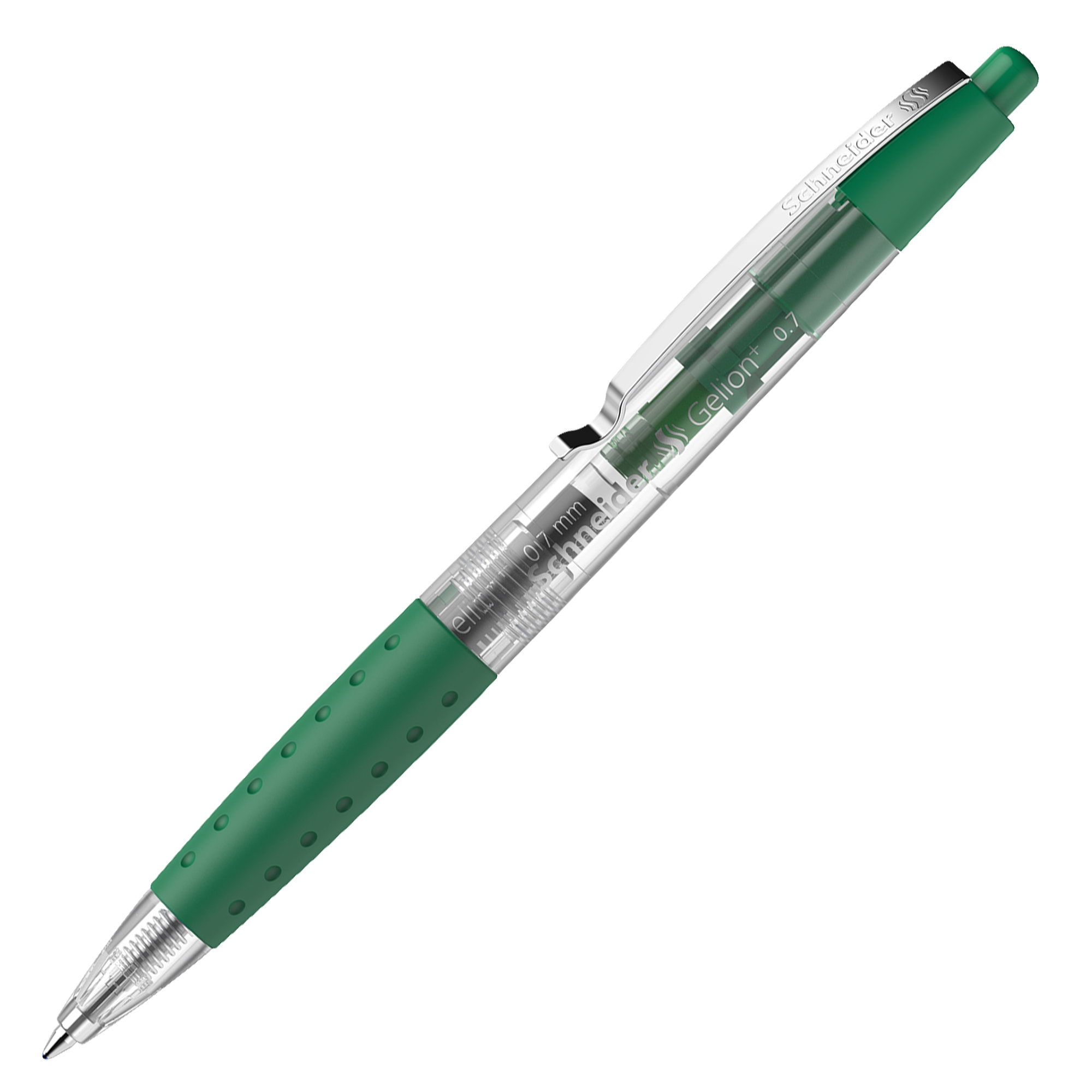 Penna gel a scatto Gelion+ punta 0.7mm verde Schneider