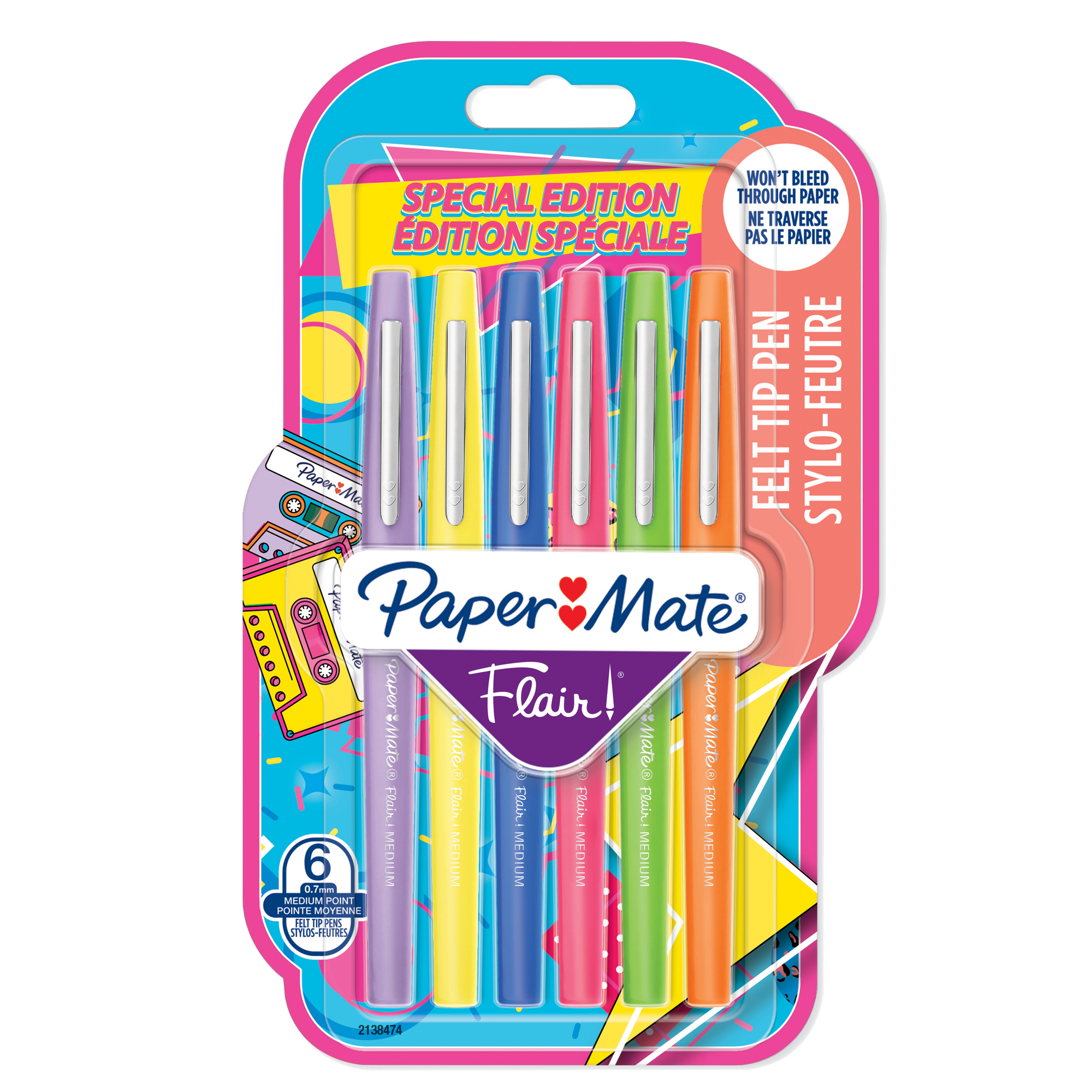 Blister 6 pennarelli Flair Nylon colori assortiti RetrO' …