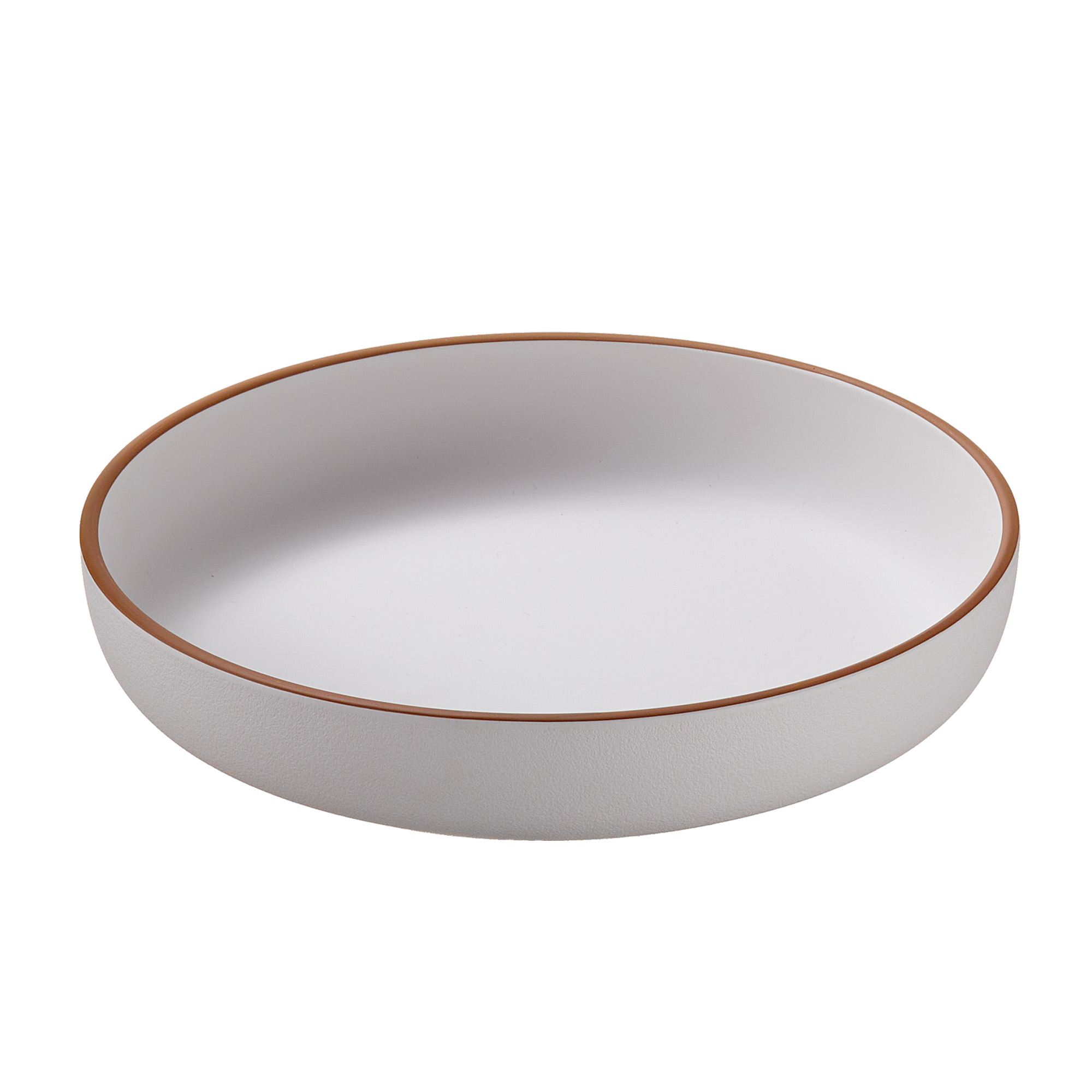 Piatto fondo rPET D21x3,8cm bianco Leone