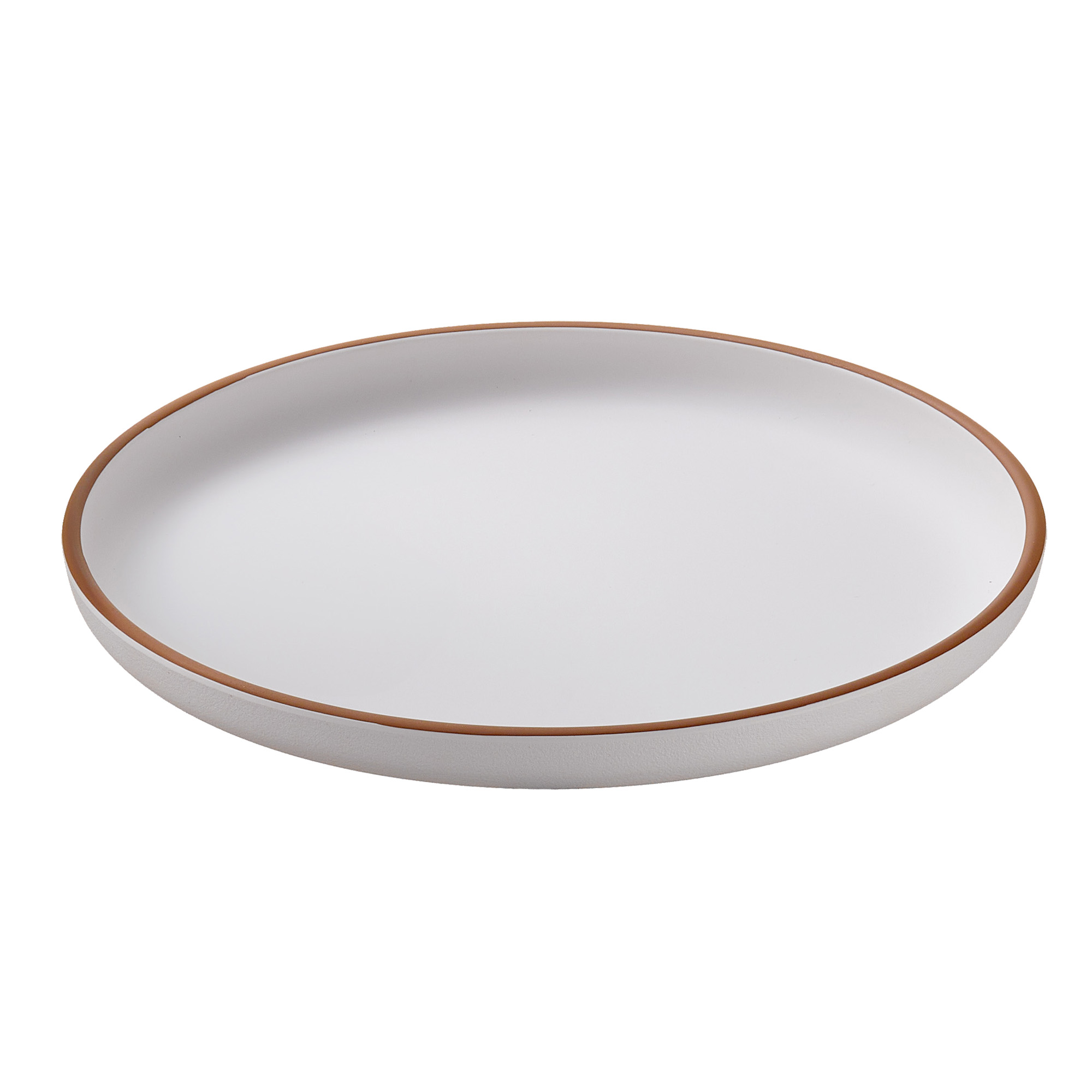 Piatto piano rPET D22x2,1cm bianco Leone