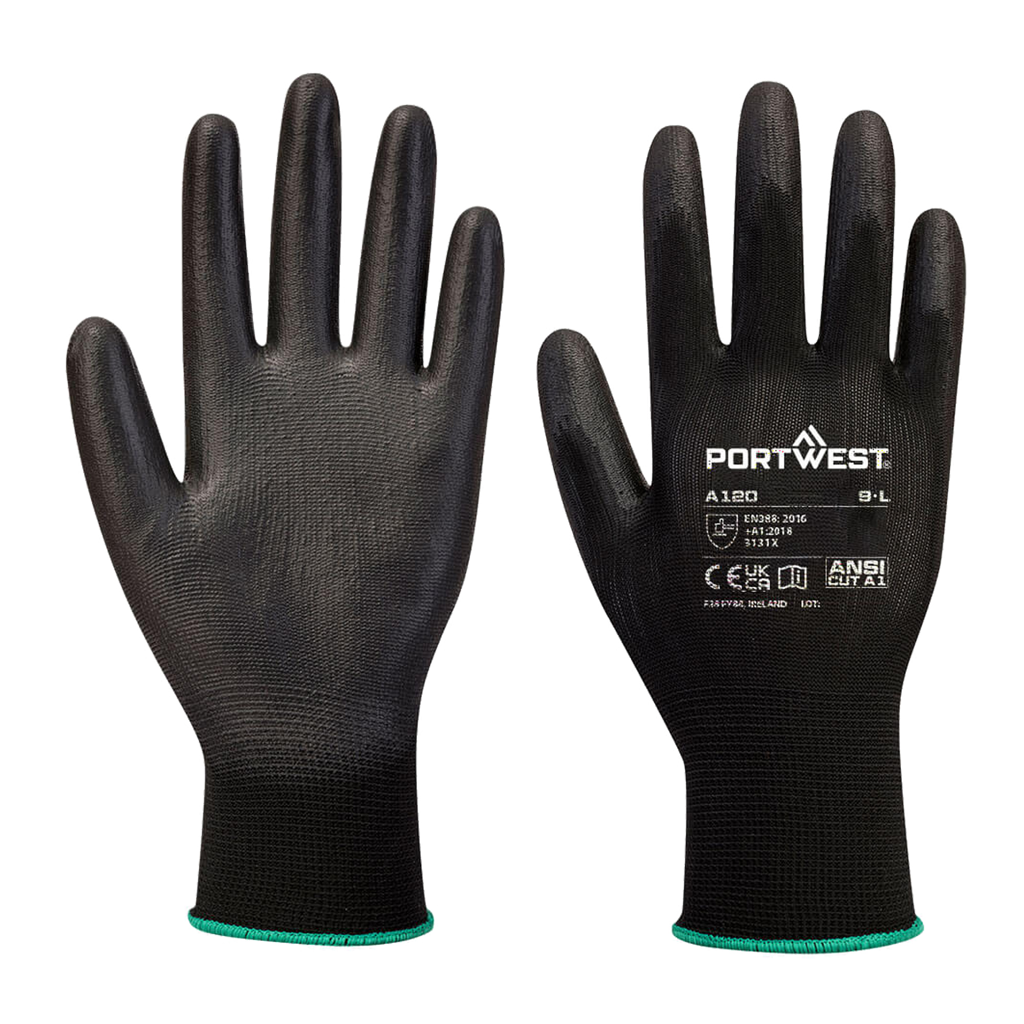 Guanti A195 touch - palmo in PU - XL - nero - Portwest
