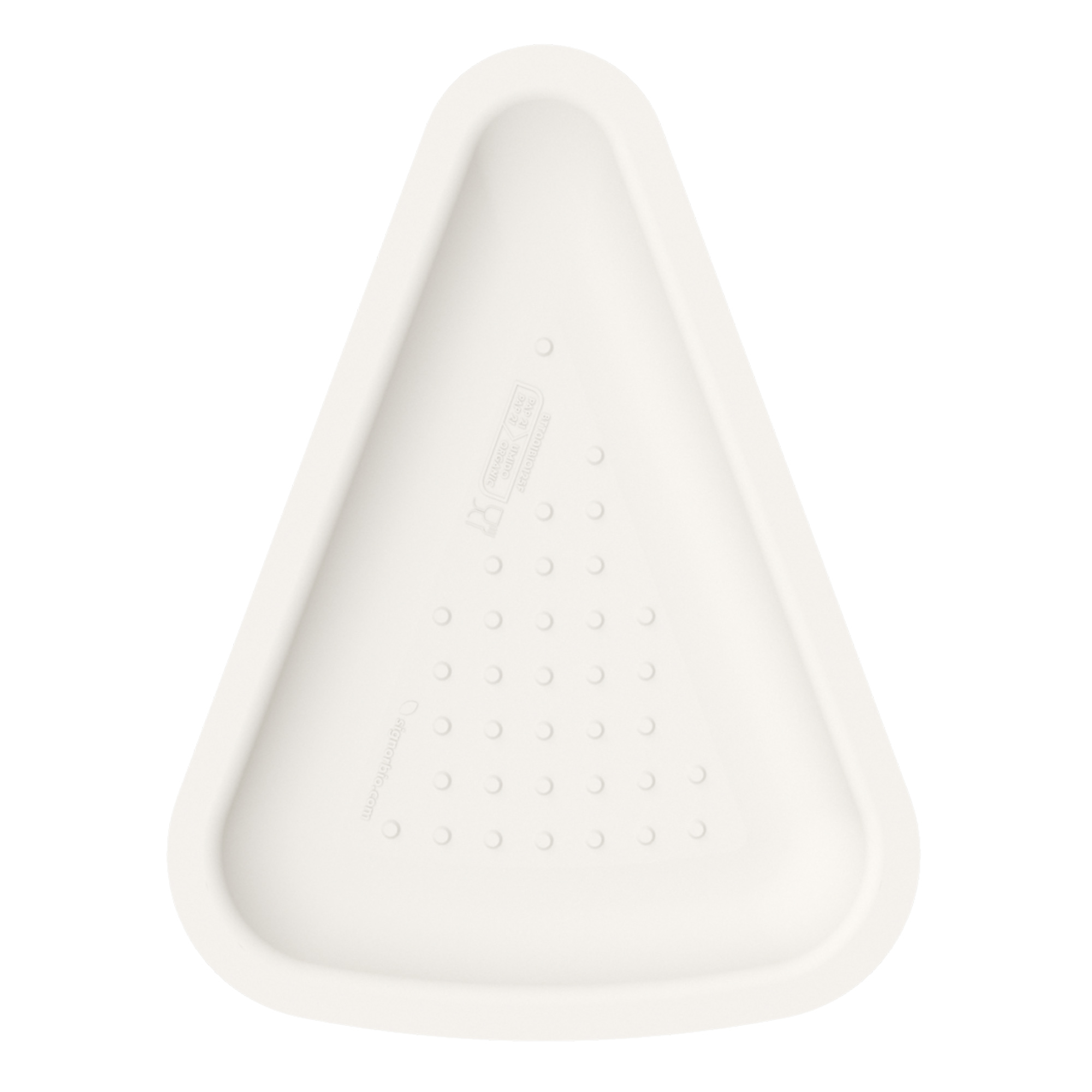 Conf 125 Vassoi pizza 1/8 19x25cm bianco Signor Bio