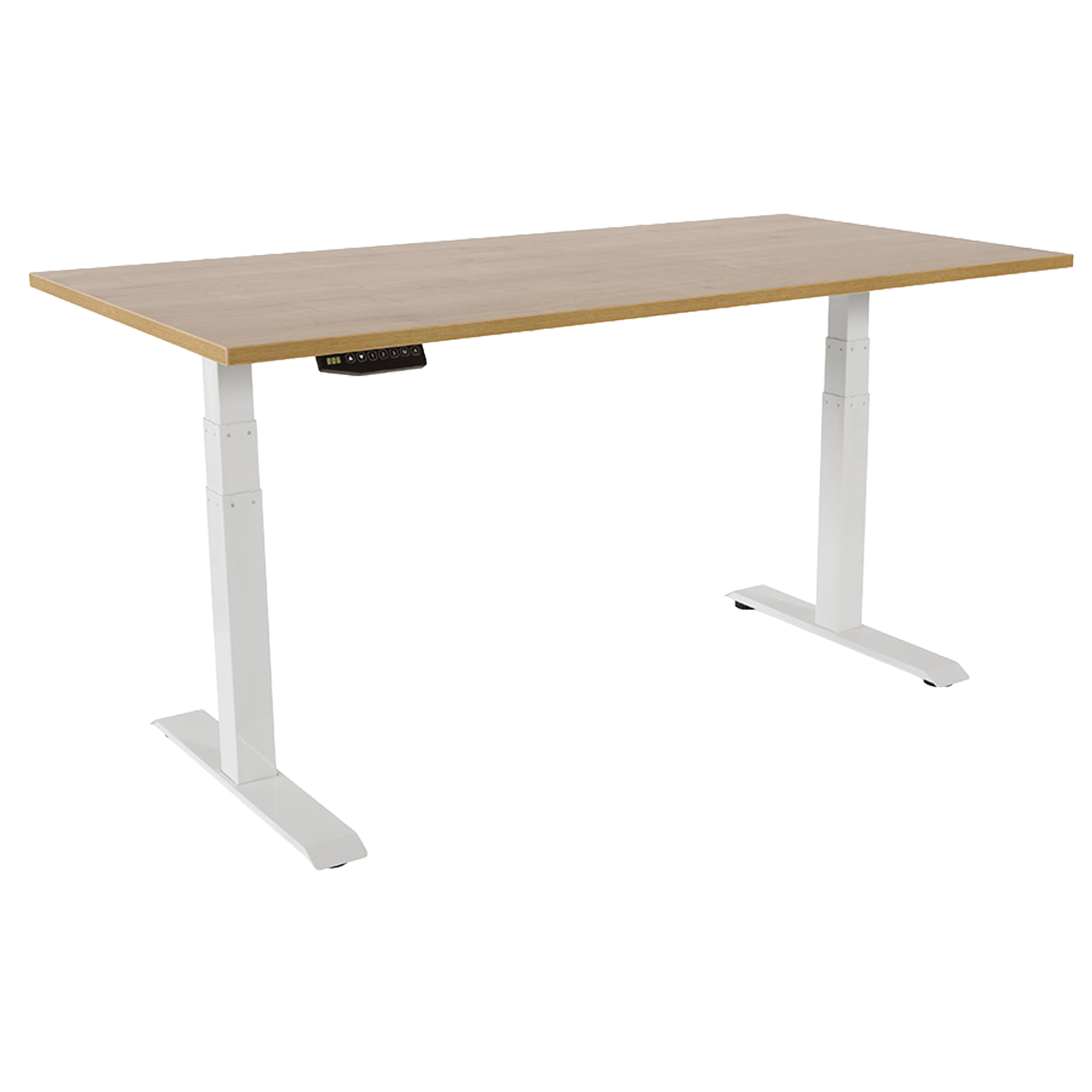 Scrivanie motorizzate regolabili in altezza 120x60x116cm Quercia