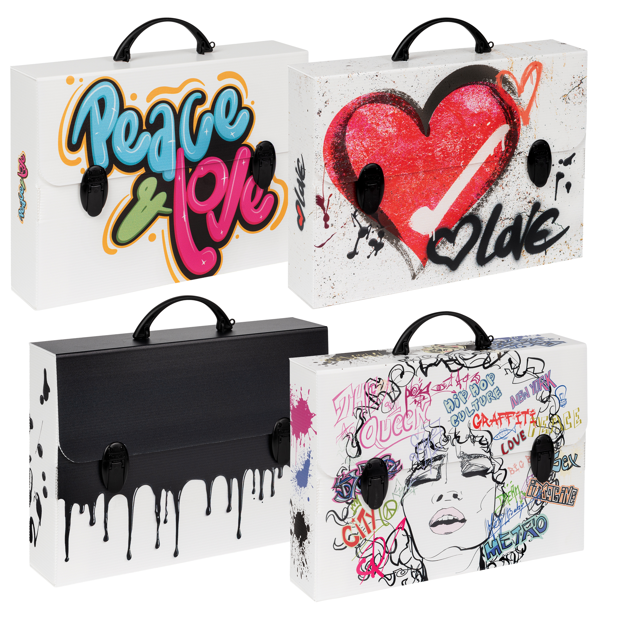 Valigetta polionda Grafitti - 27 x 37,5 cm …