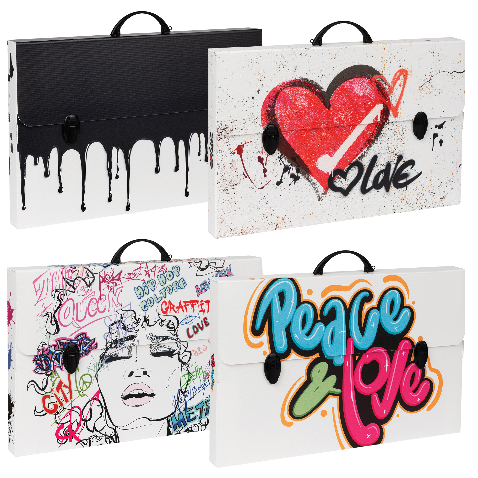Valigetta polionda Grafitti - 36,5 x 56,5 cm …