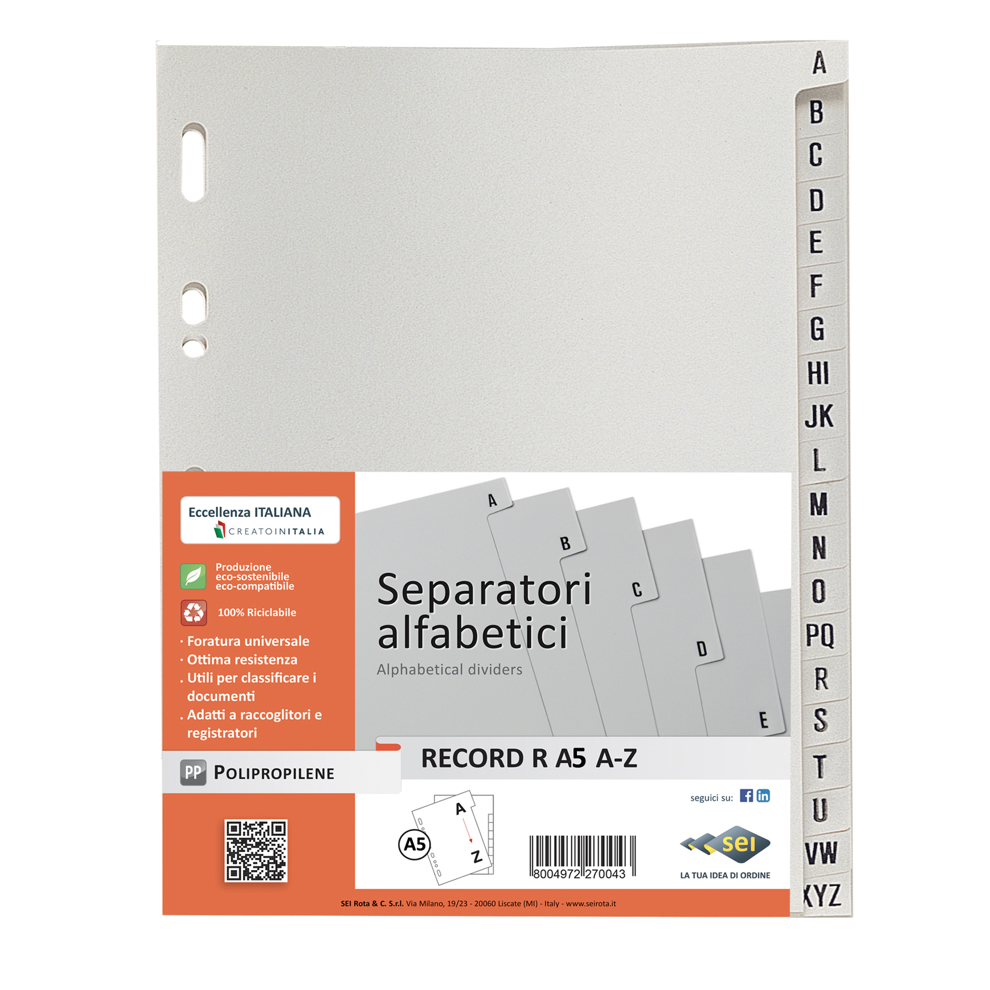 Separatore alfabetico A/Z Record R - PP - …