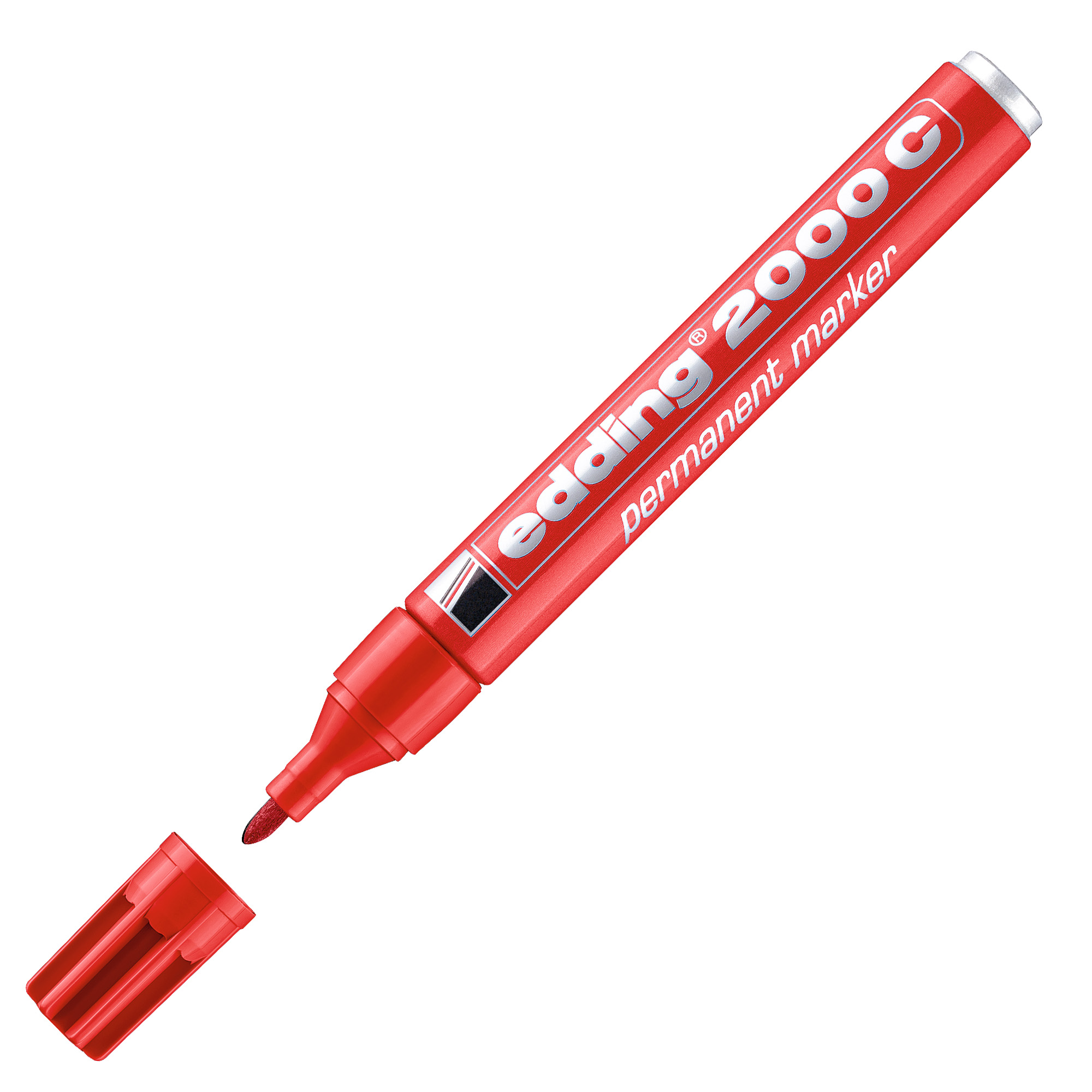 Marcatore permanente 2000C - punta conica - da 1,5 a 3 mm - rosso - Edding
