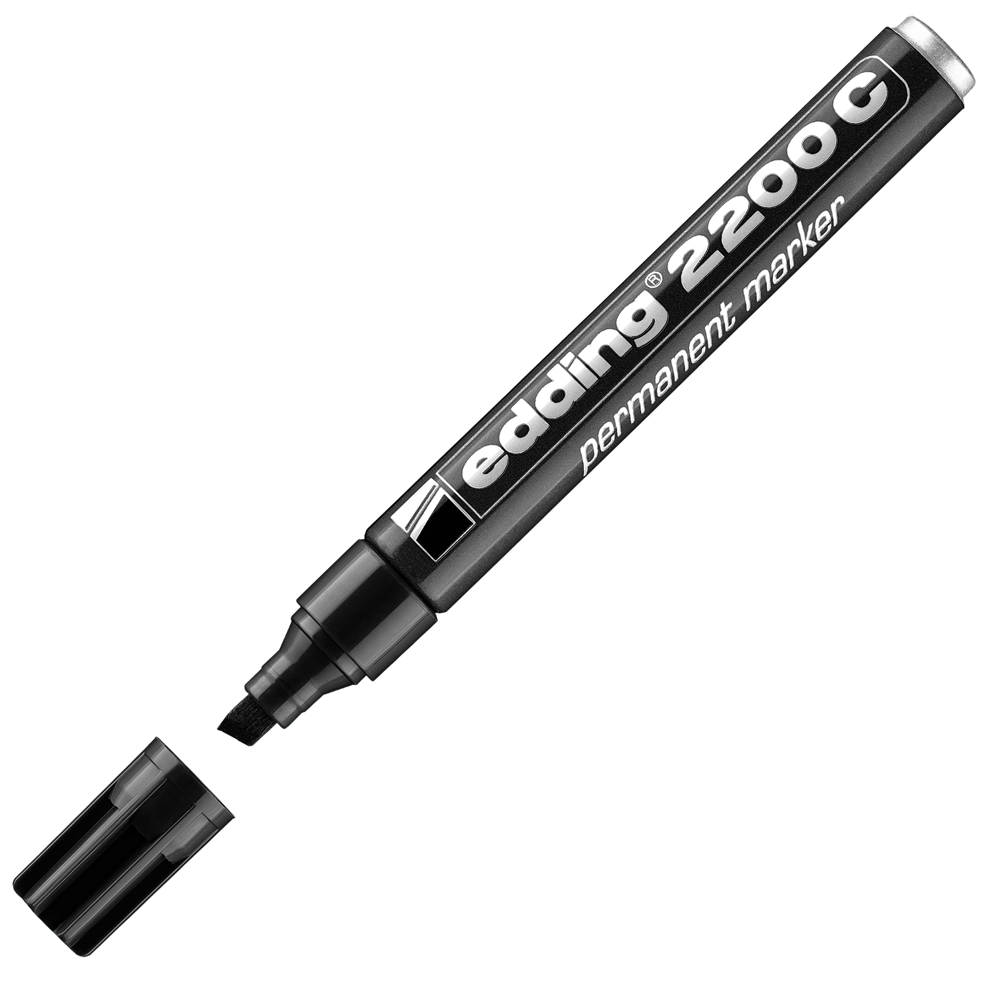 Marcatore permanente 2200C - punta a scalpello - da 1 a 5 mm - nero - Edding