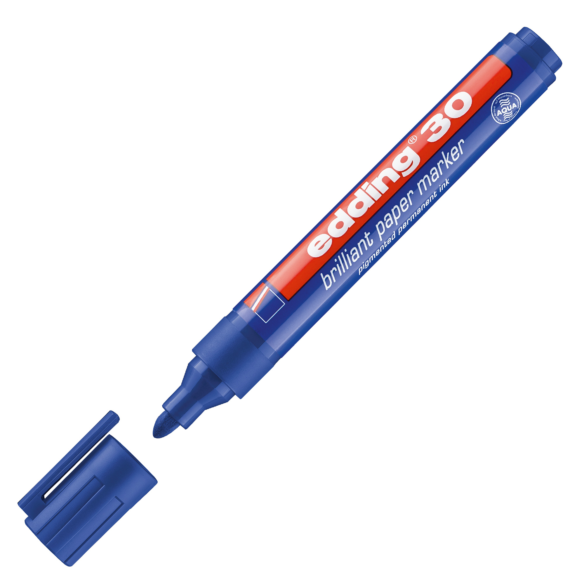 Marcatore permanente 30 - punta tonda - da 1,5 a 3 mm - blu - Edding