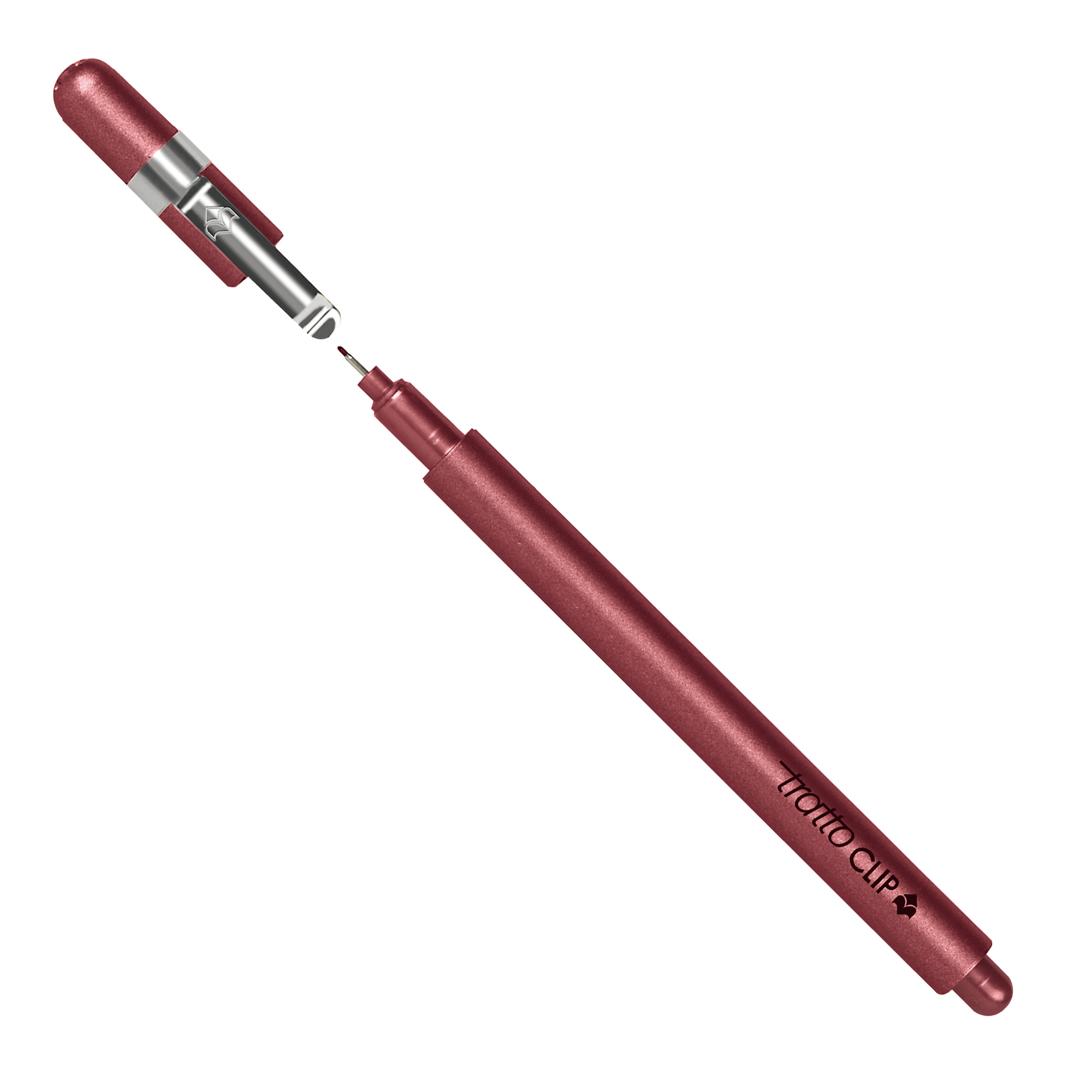 Pennarello Tratto clip - tratto 0,3 mm - rosso - Tratto