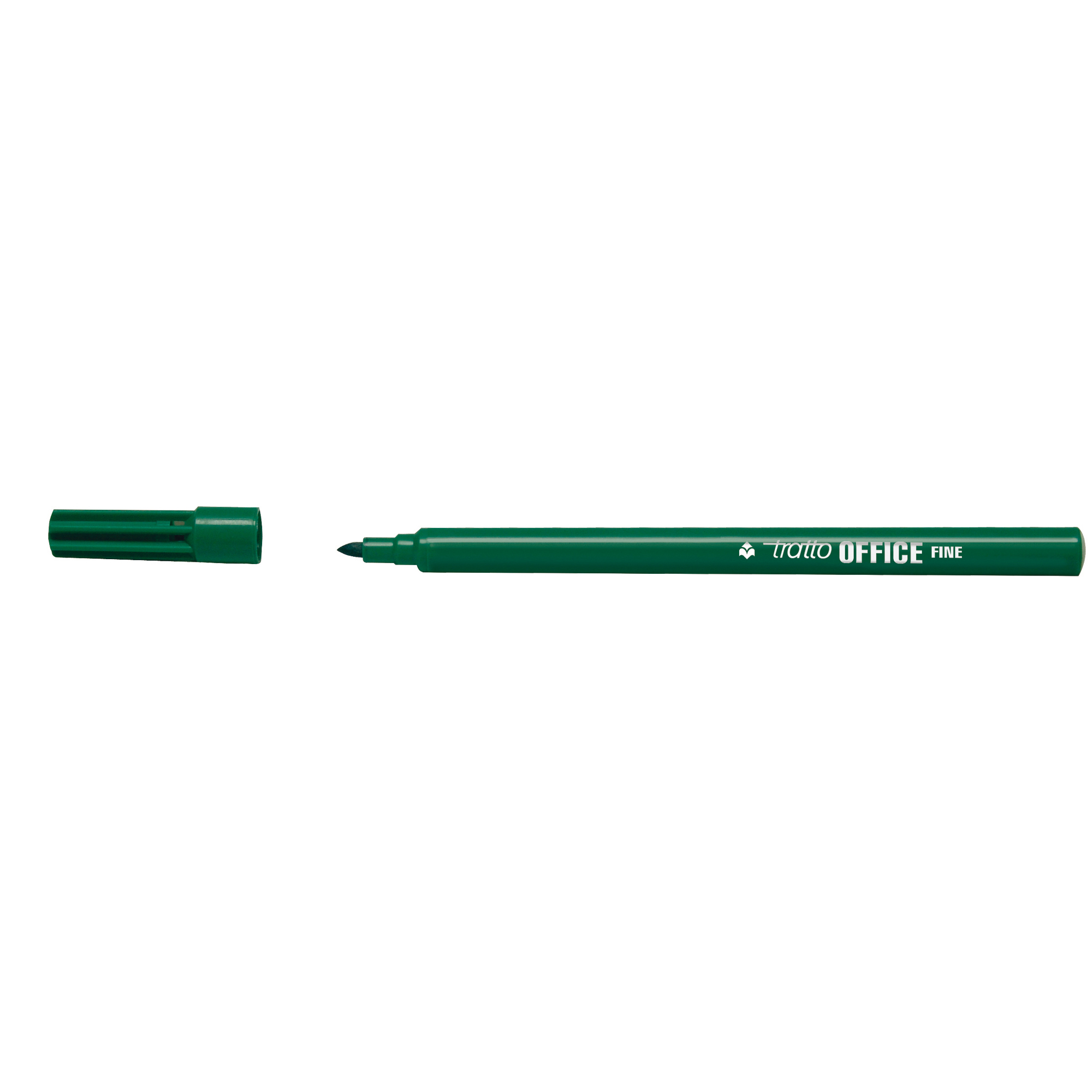 Pennarelli Office - punta feltro - punta fine - tratto 0,7 mm - verde - Tratto - conf. 12 pezzi