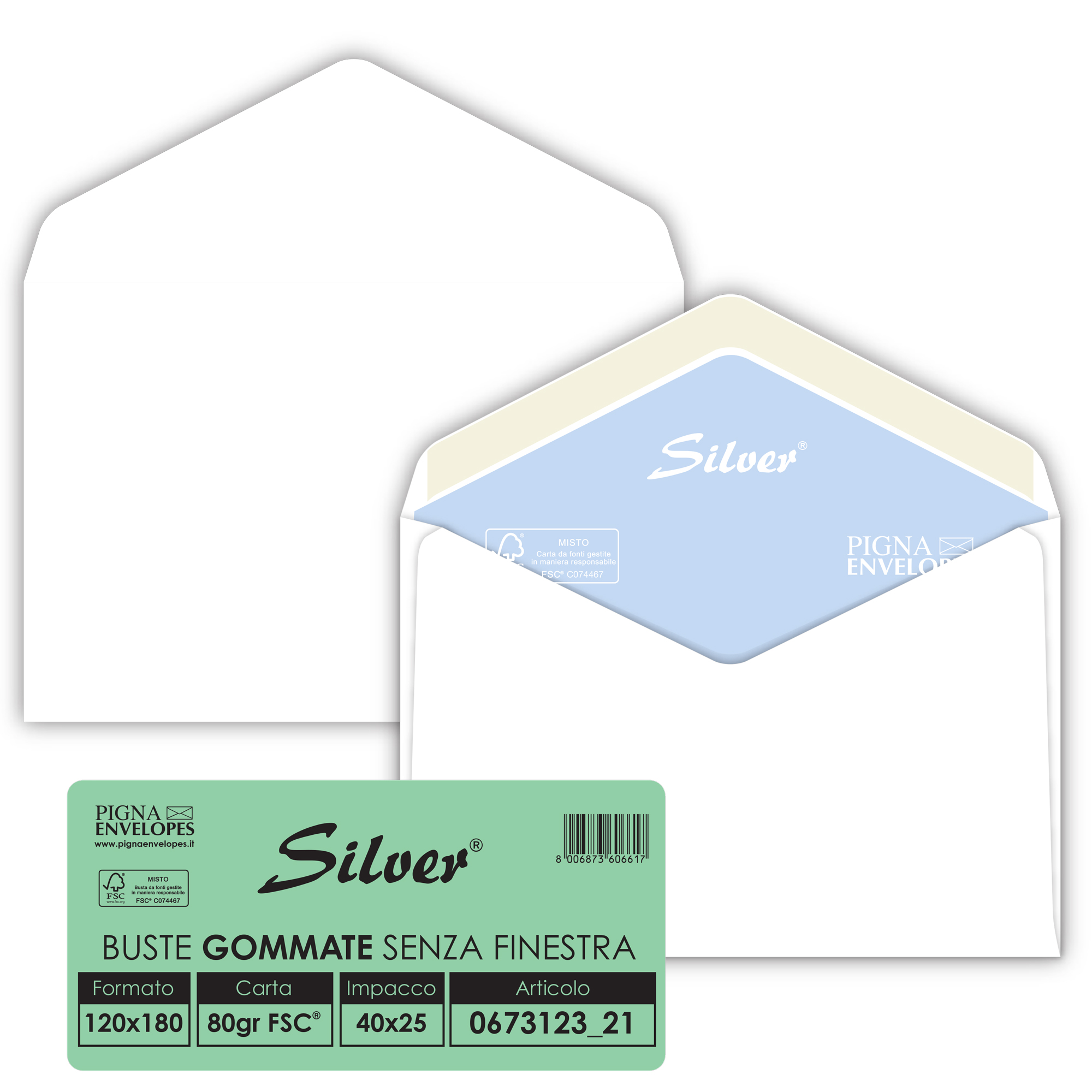 Busta Busta Silver Matic FSC - senza finestra …