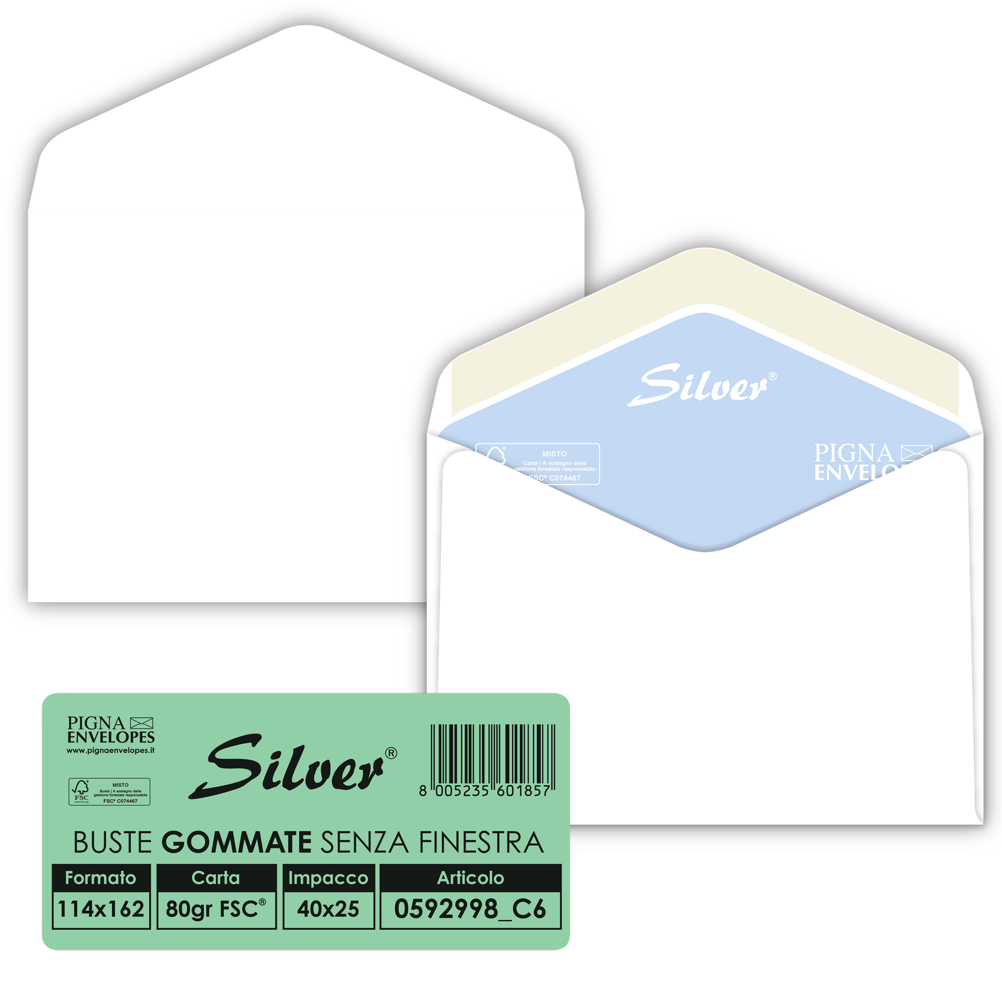 Busta Busta Silver Matic FSC - senza finestra …