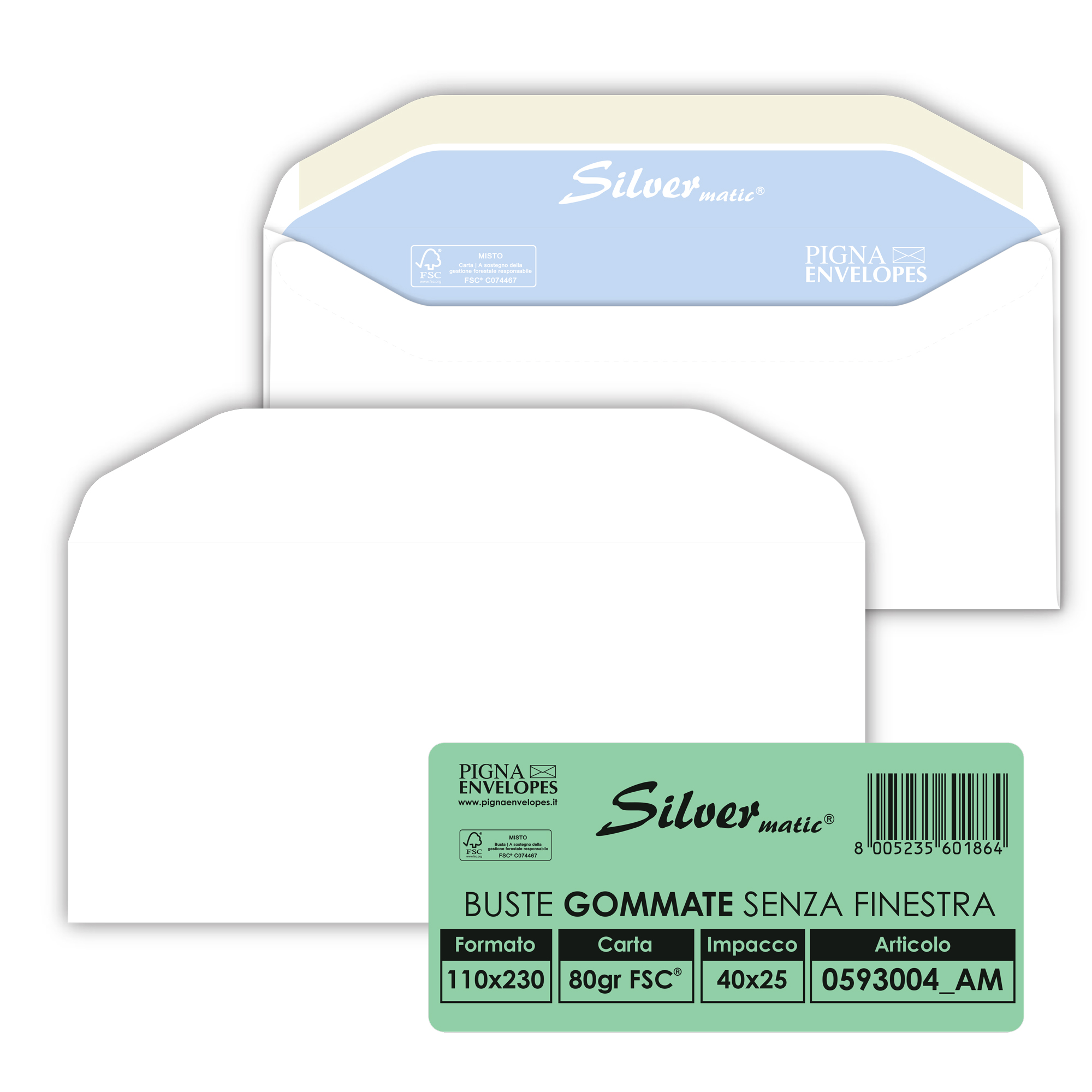 Busta Busta Silver Matic FSC - senza finestra …
