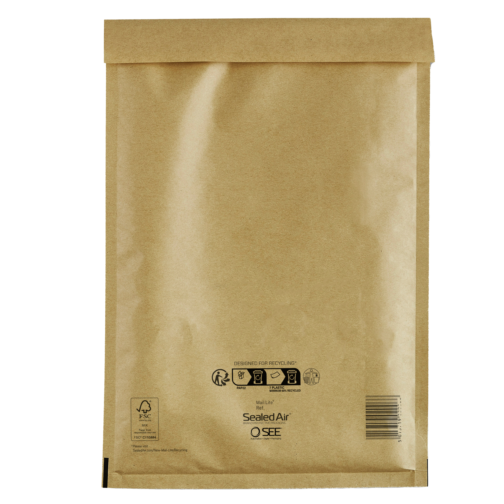 Busta imbottita Mail Lite Gold - K (35x47 cm) - avana - Sealed Air - conf. 10 pezzi