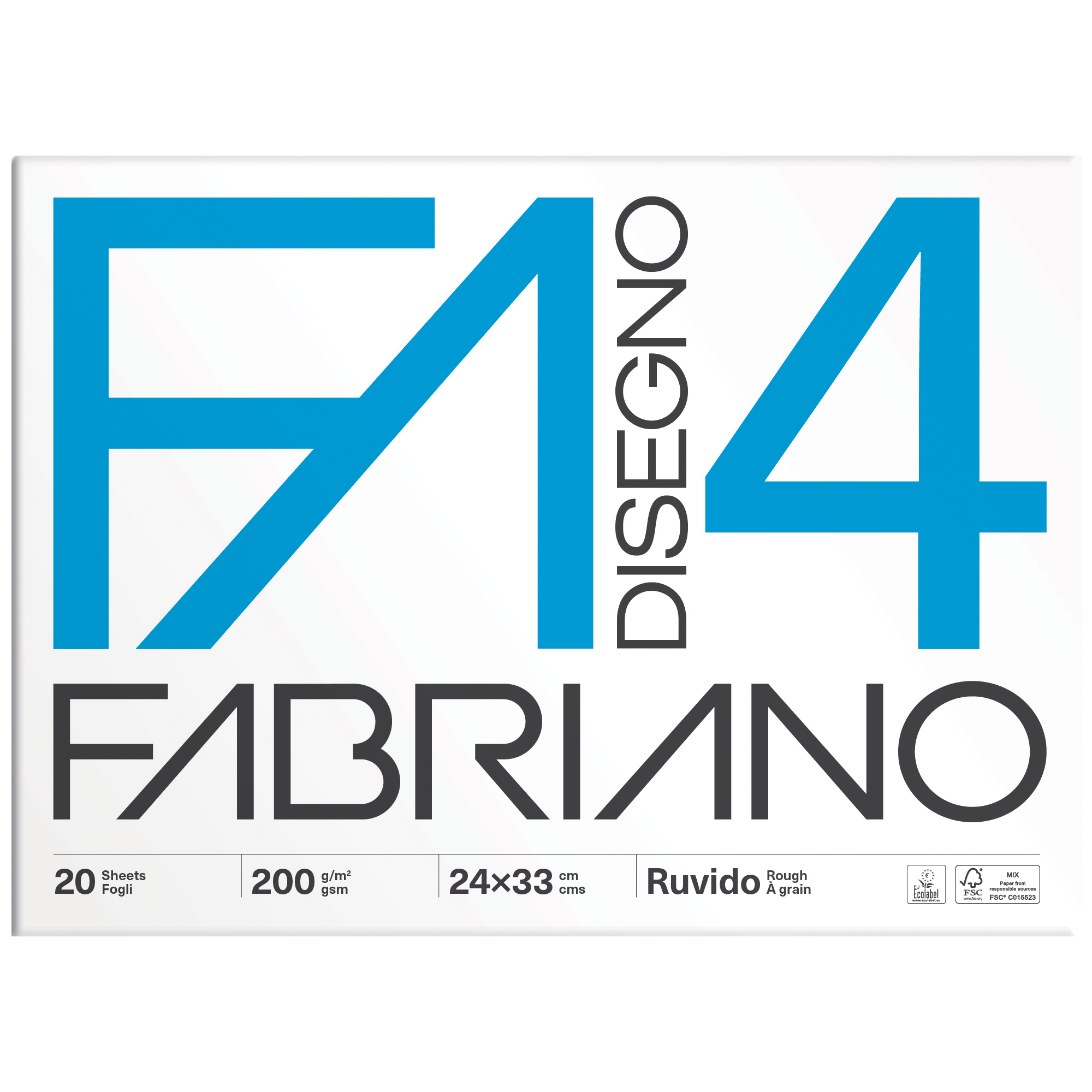 Album F4 - 24 x 33 cm - 20 fogli - 200 gr - ruvido - Fabriano