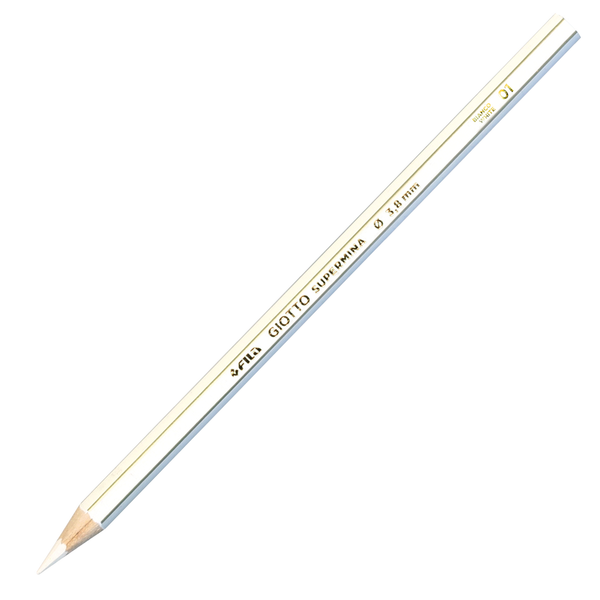 Pastello Supermina - mina 4 mm - bianco 01 - Giotto