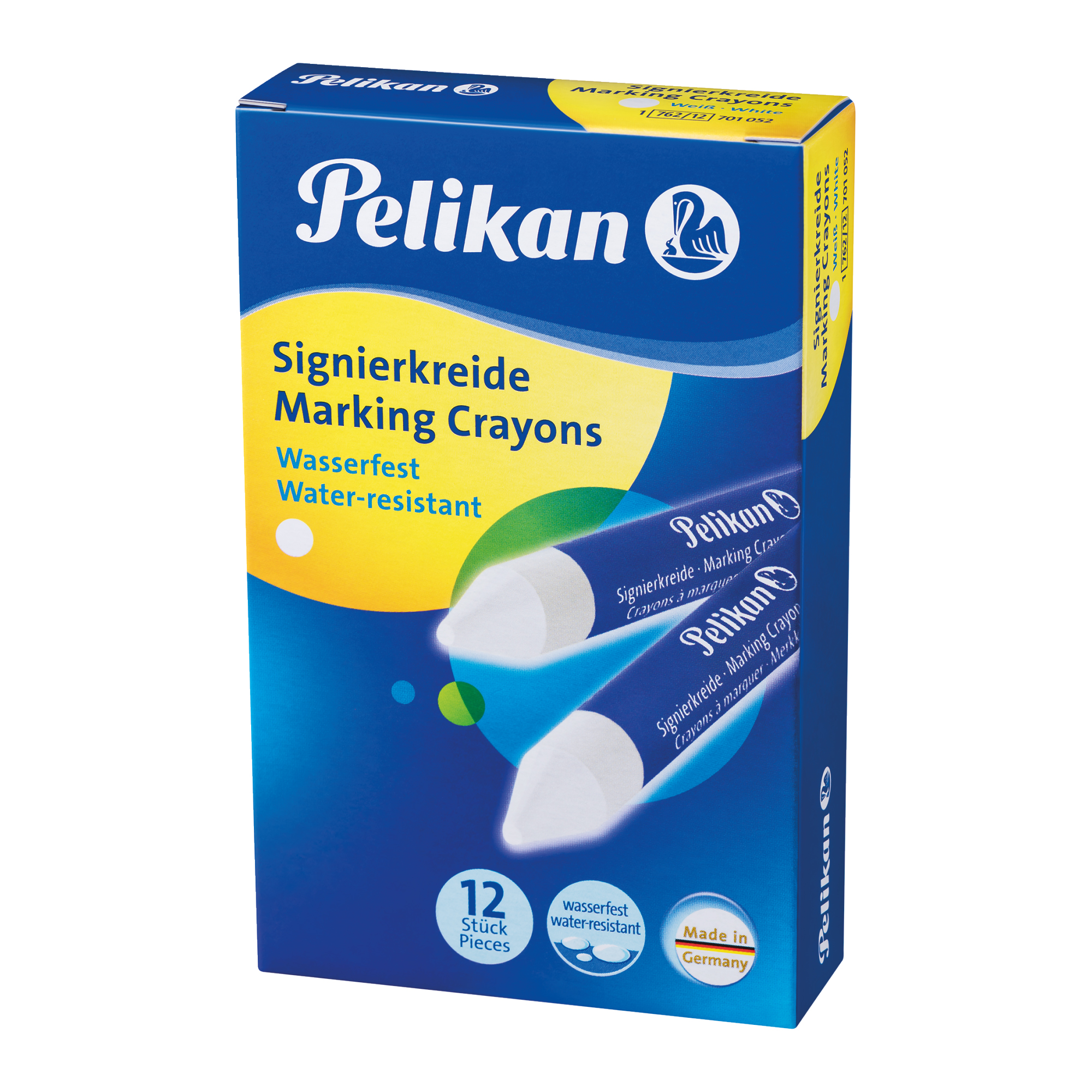 Pastello industriale 762 - bianco - Pelikan - scatola 12 pezzi