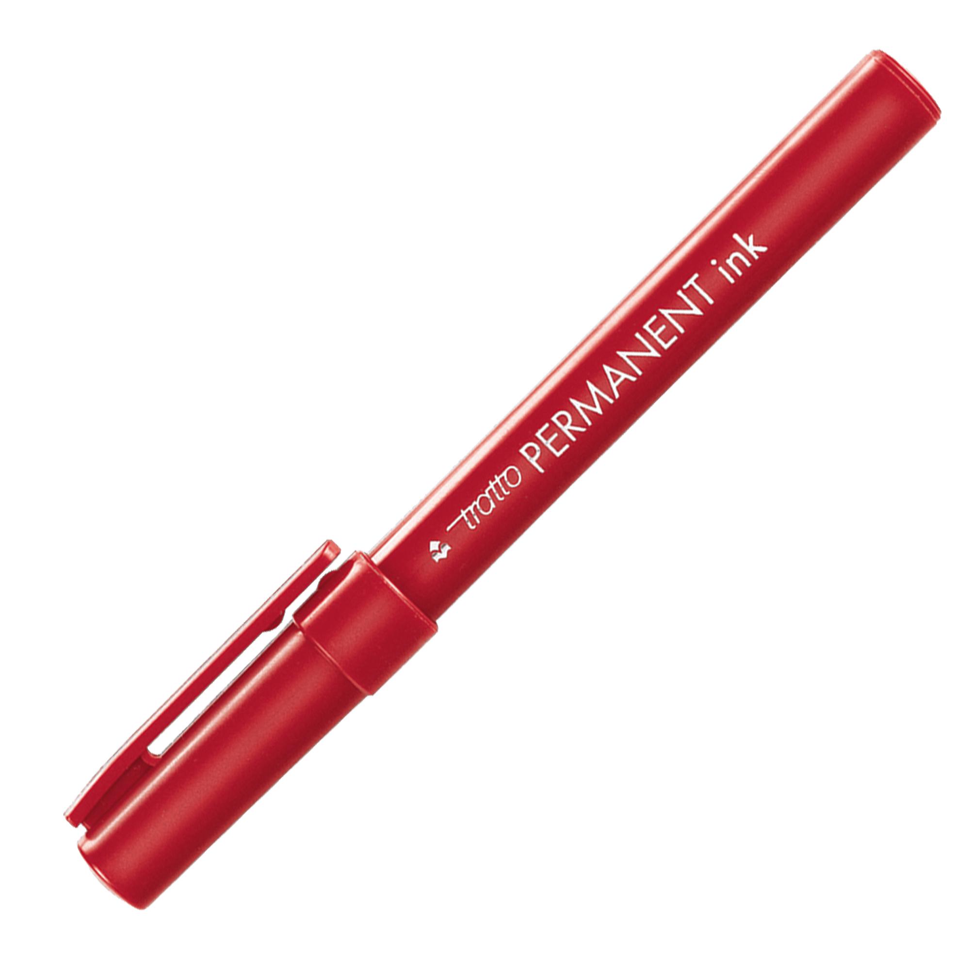 Marcatore Tratto Permanent Ink - punta tonda 2,00mm - rosso - Tratto - conf. 12 pezzi