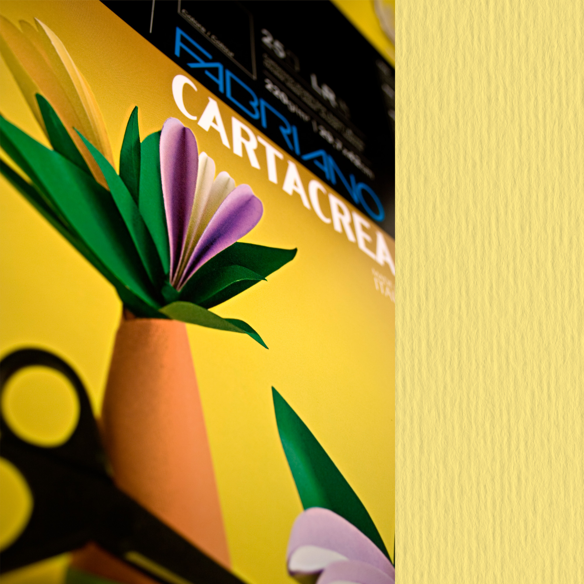 Cartoncino CartaCrea - 35 x 50 cm - 220 gr - onice 117 - Fabriano - blister 10 fogli