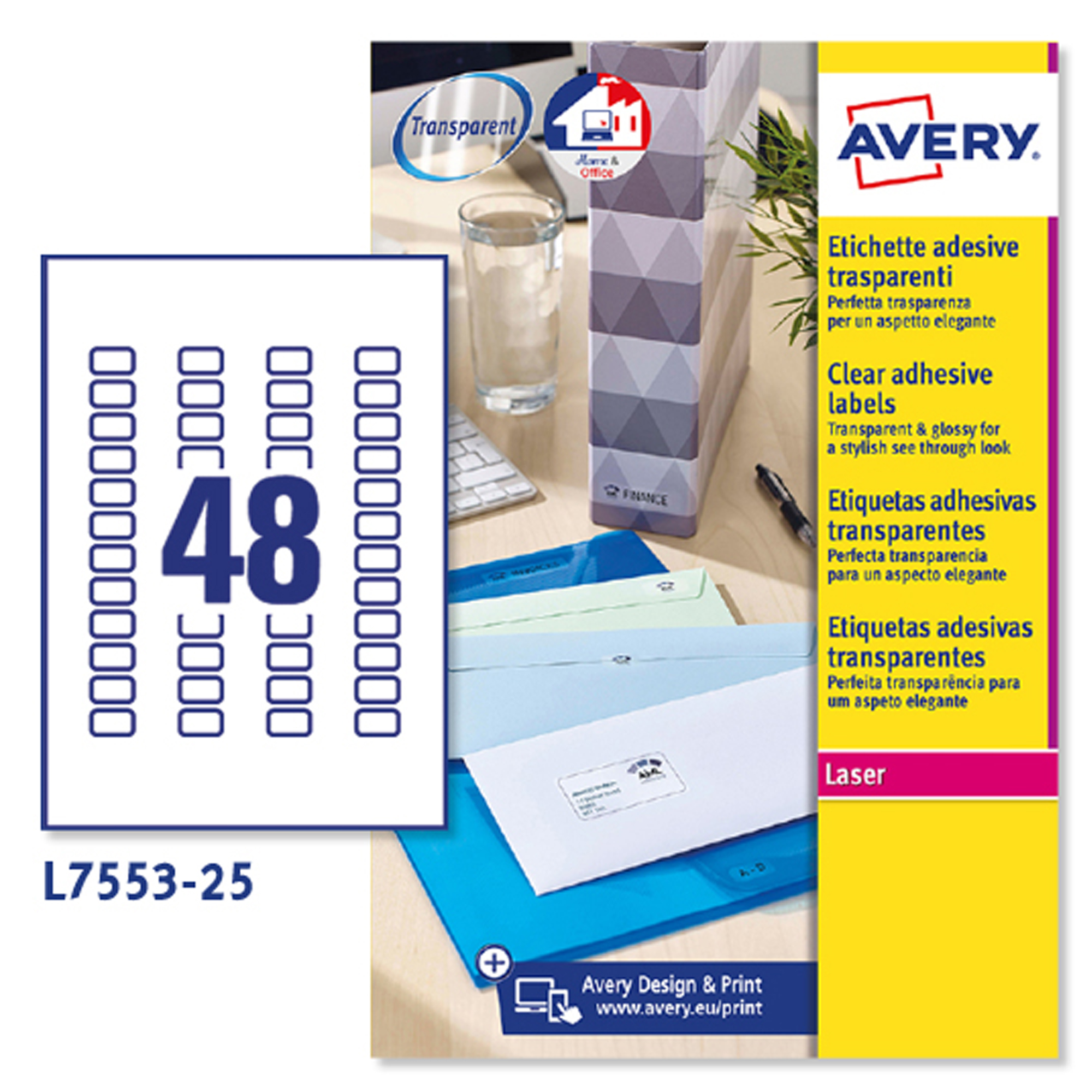 Etichette adesive L7553 - in poliestere - laser …