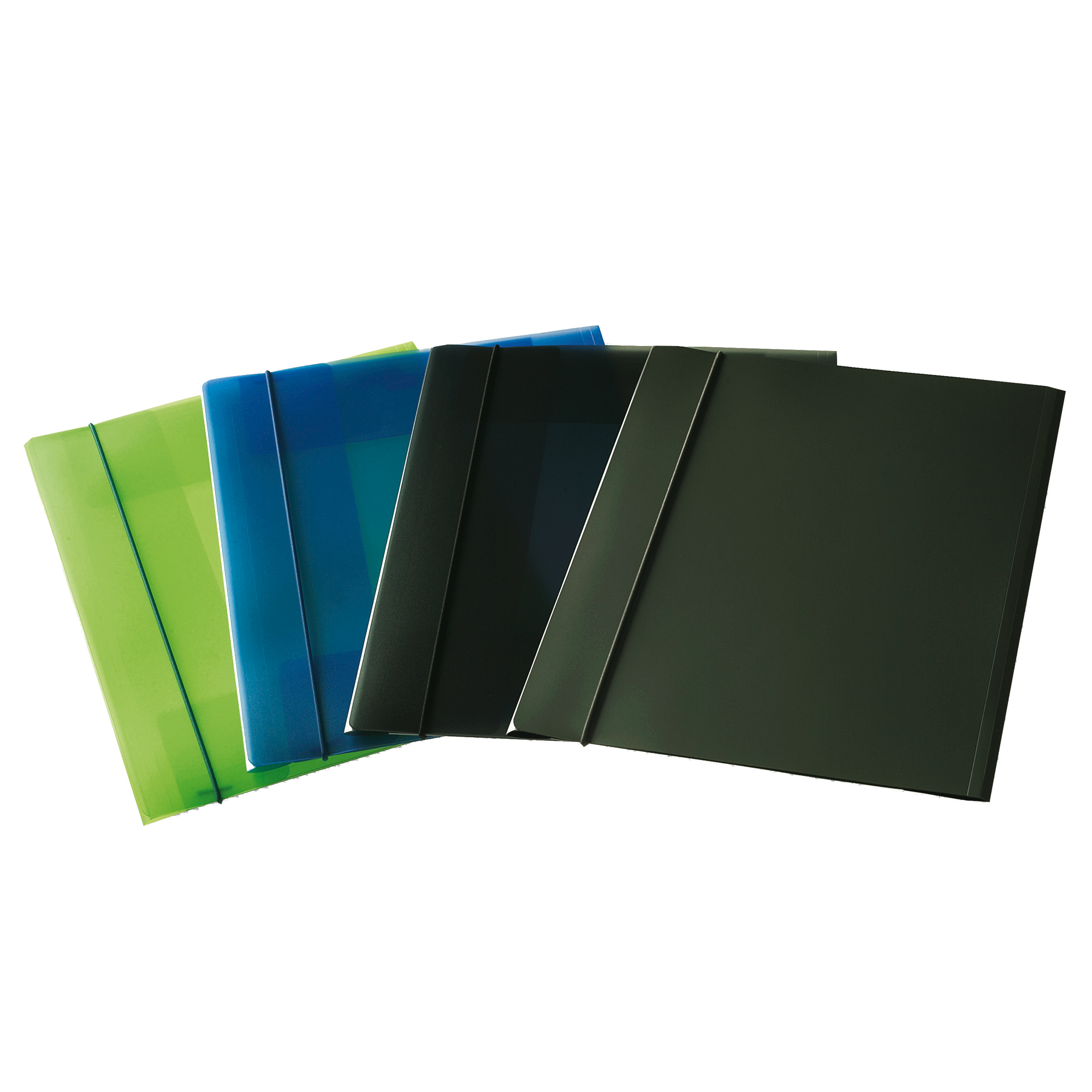 Cartella 3 lembi con elastico - A4 - PP - trasparente blu - Fellowes