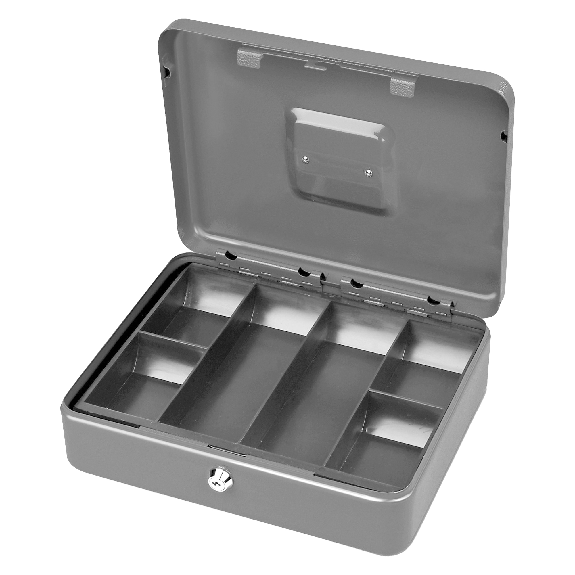 Cassetta portavalori Secur - 30 x 24 x 9 cm - grigio chiaro - Metalplus