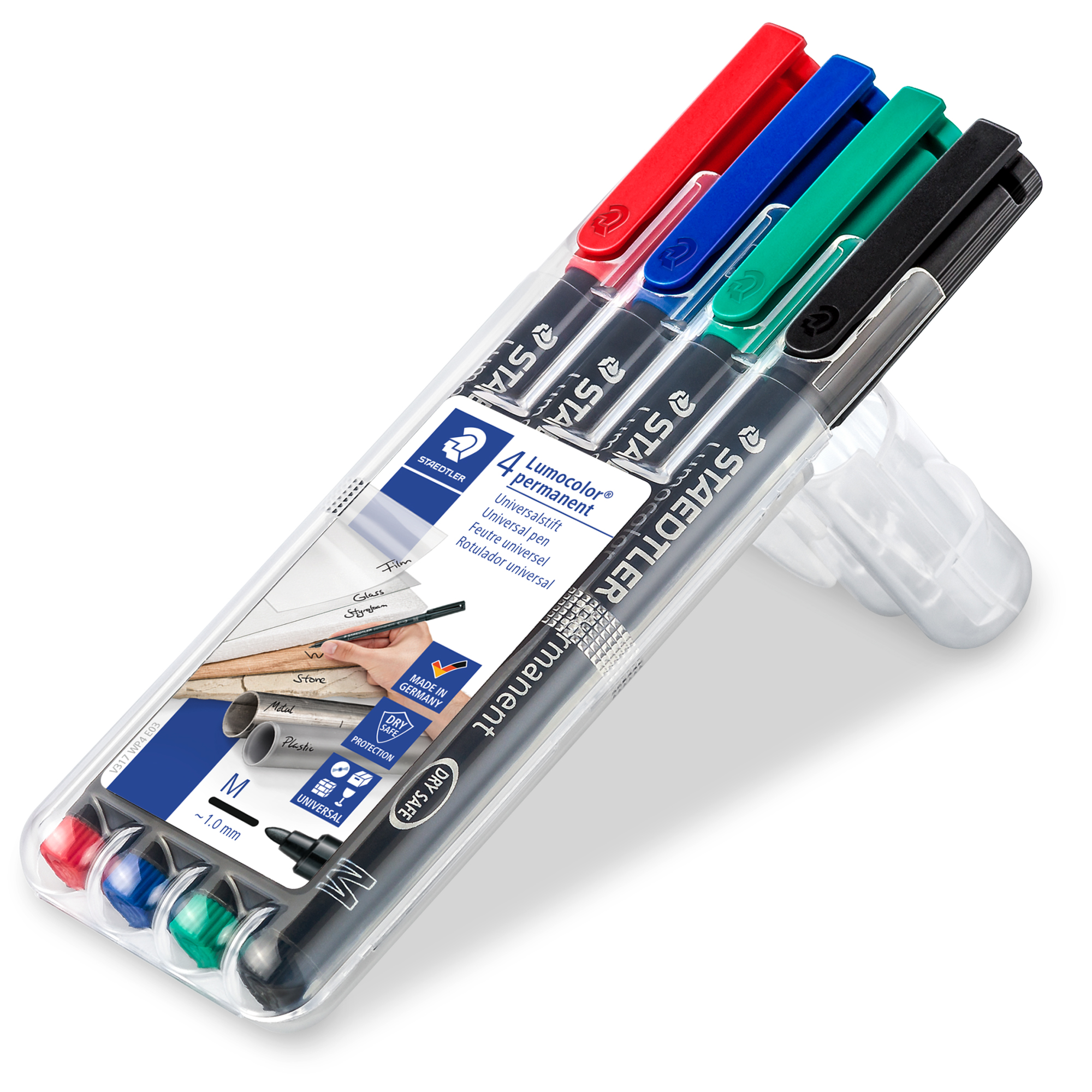 Pennarello Astucci Lumocolor Permanent 317 - punta 1,0mm - 4 colori - Staedtler