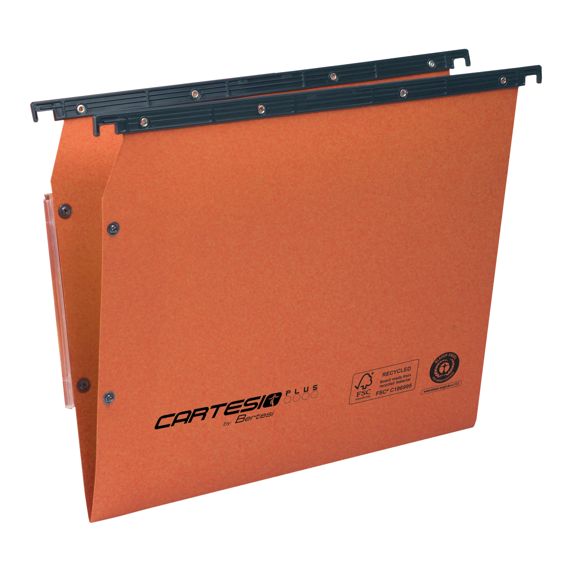 Cartella sospesa Cartesio Plus - armadio - interasse 33 cm - fondo V - 33 x 28 cm - arancio - Bertesi