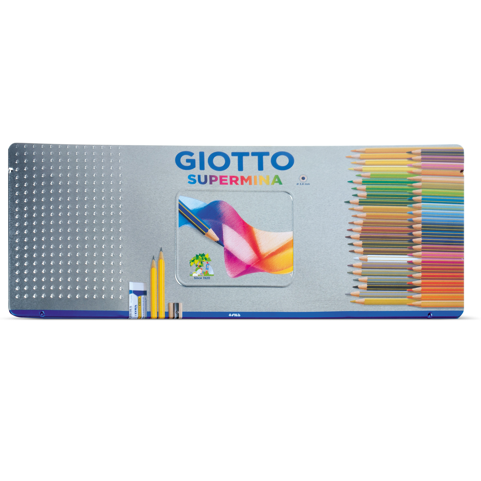 Pastello Supermina - mina 4 mm - colori assortiti - Giotto - astuccio in metallo 50 pezzi
