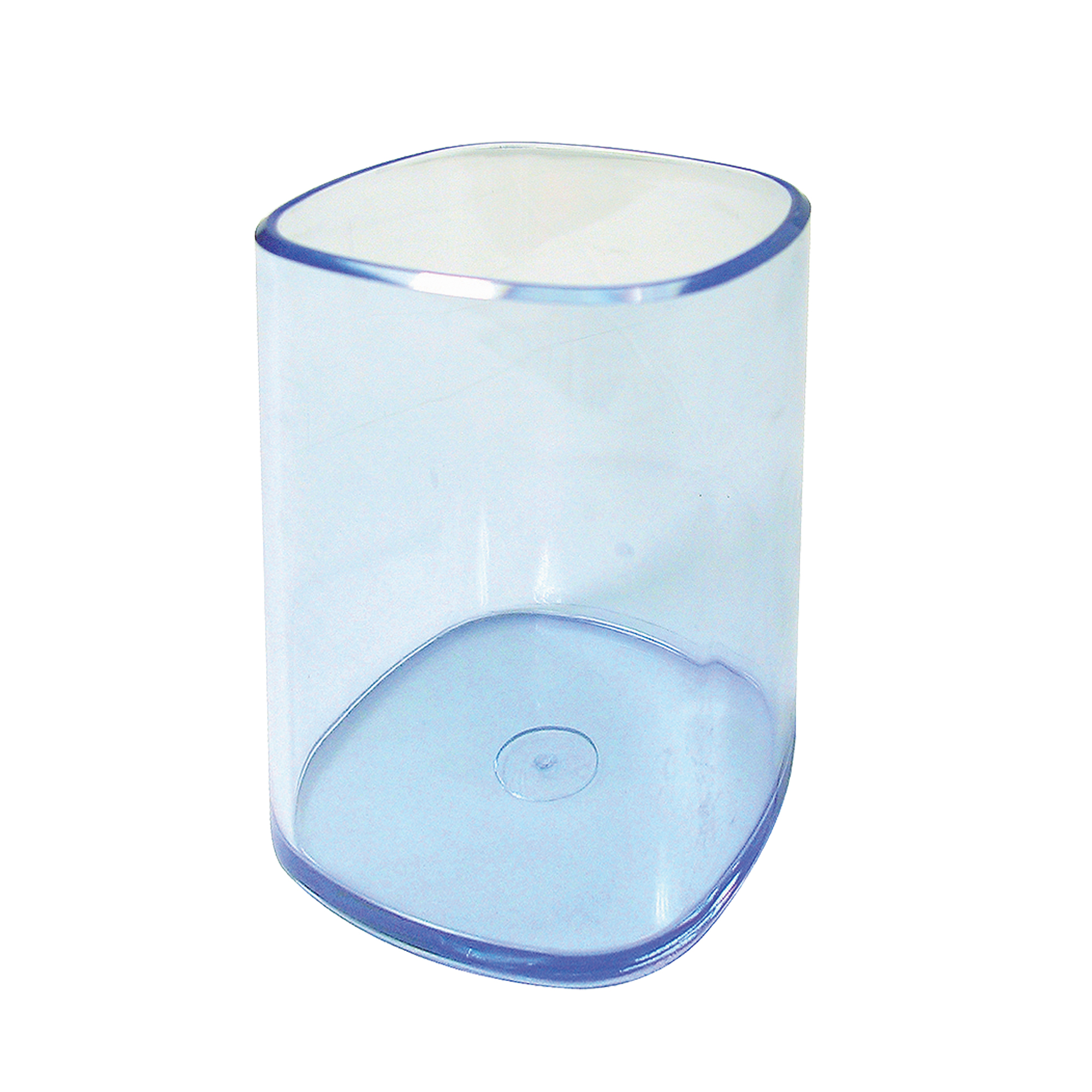 Portapenne a bicchiere - 6,5 x 6,5 x 9,5 cm - trasparente blu - Arda