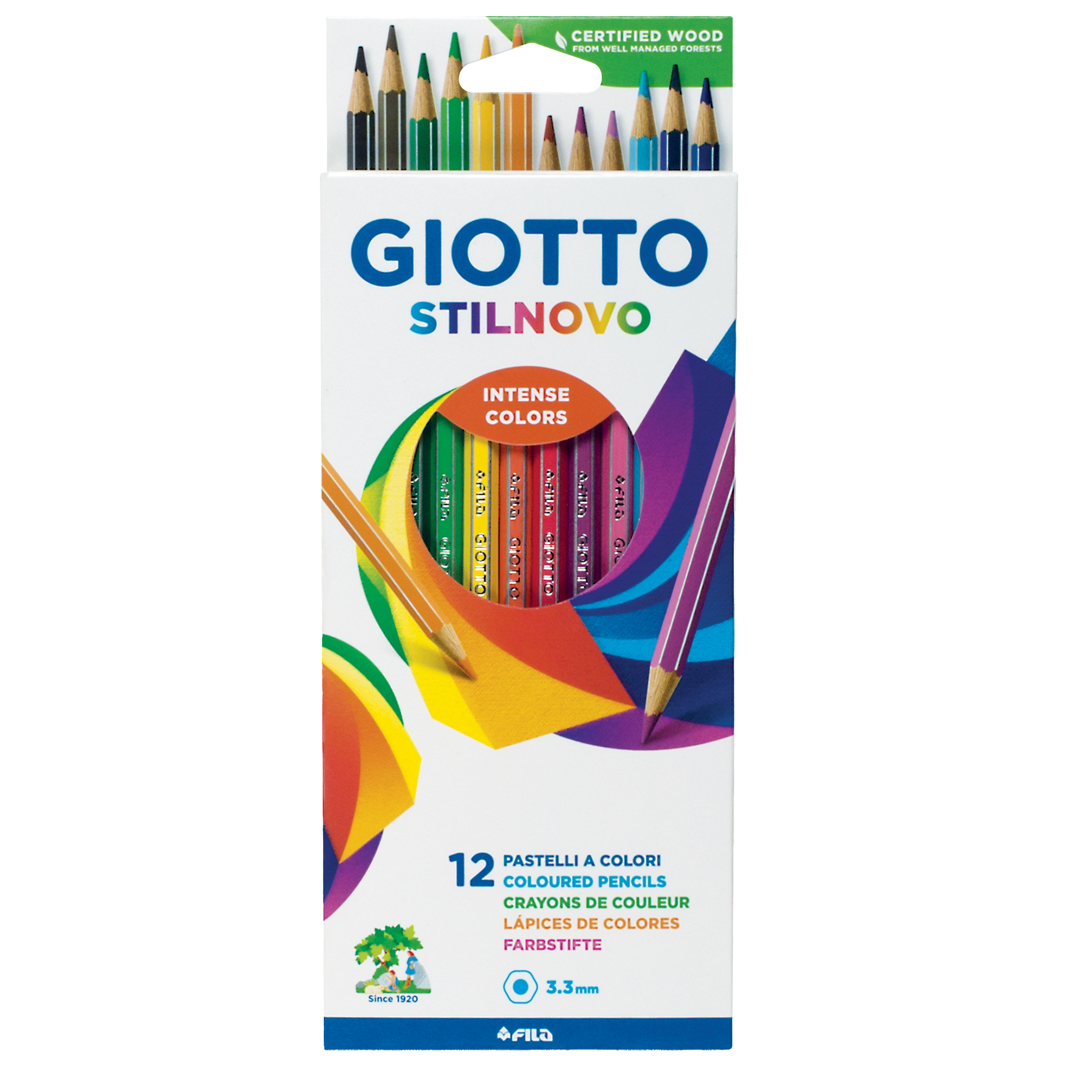 Pastelli Stilnovo - diametro mina 3,3 mm - Giotto - astuccio 12 pezzi