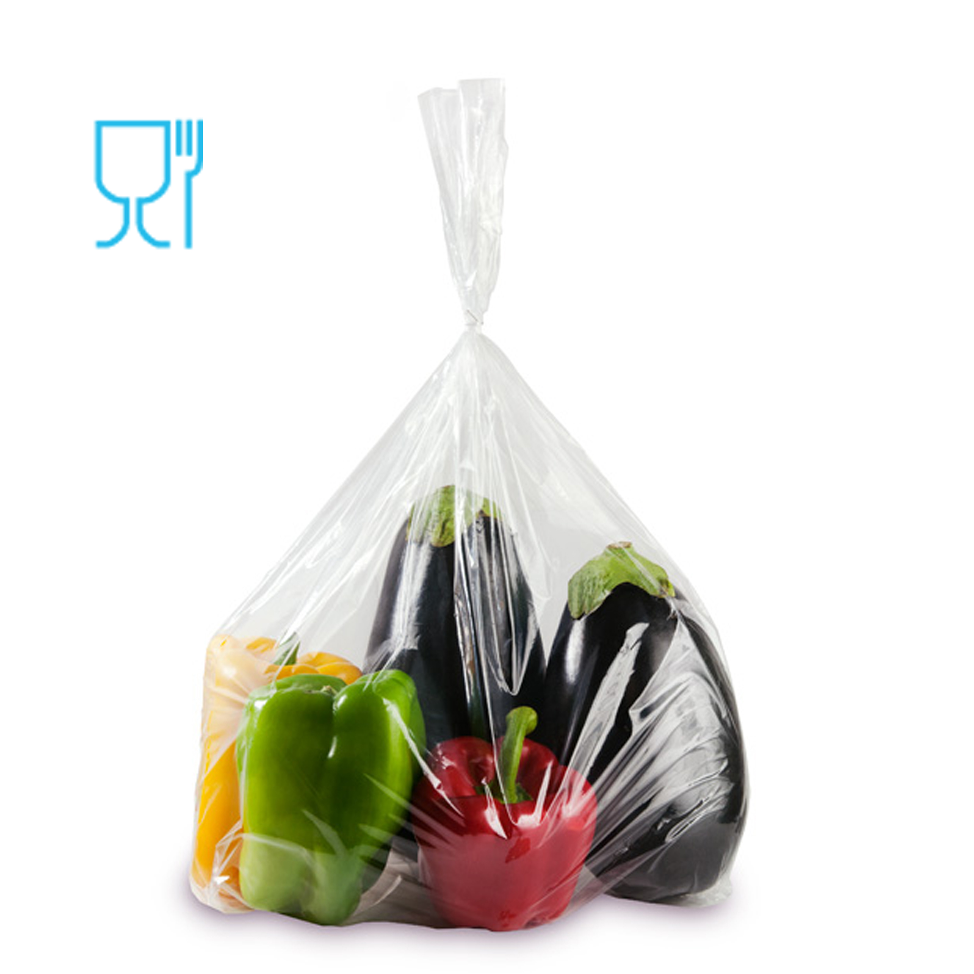 Sacchetti Rex per alimenti - 20 x 30 cm - 30 micron - PE - trasparente - Gandolfi - conf. 50 pezzi
