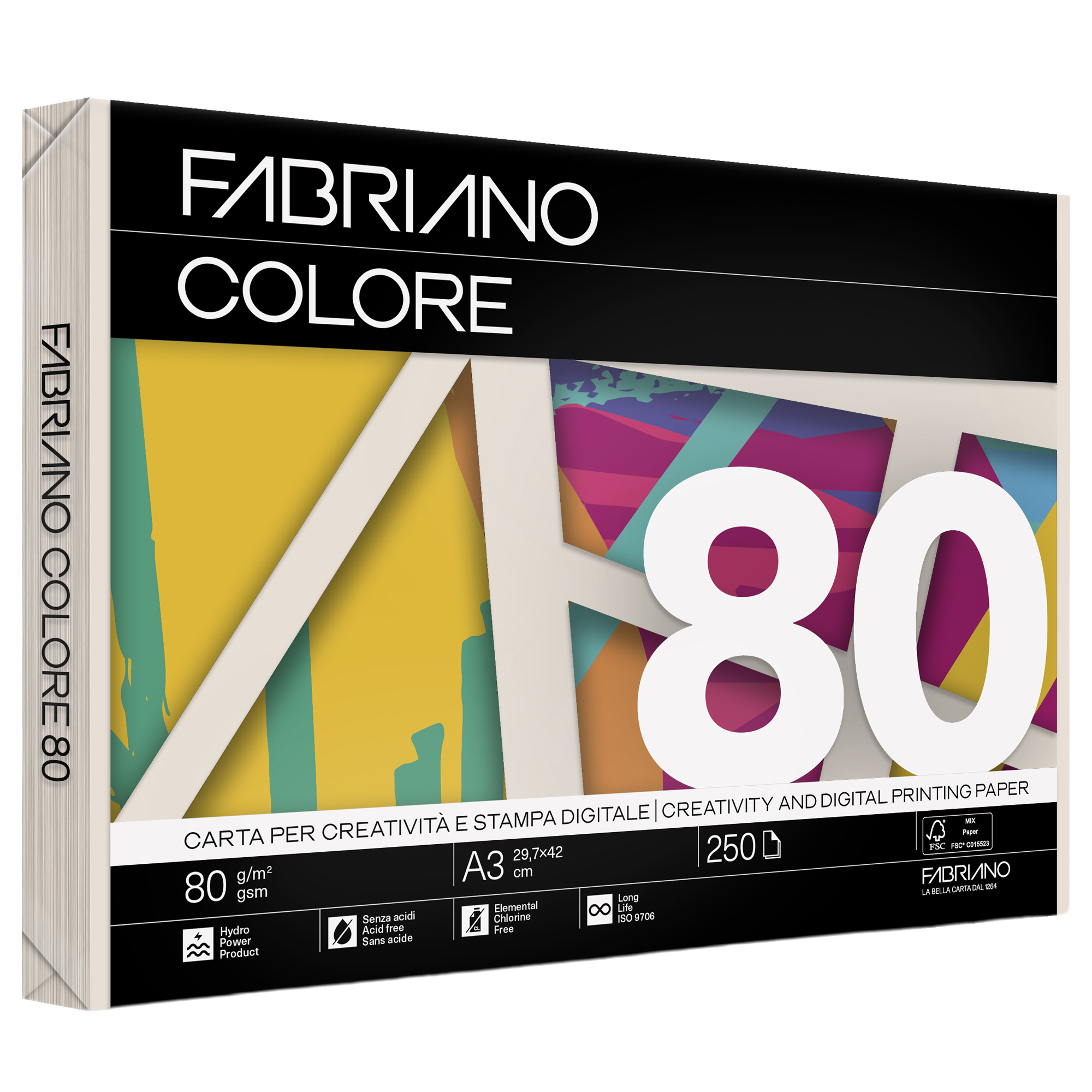 Carta Fabriano Colore - A3 - 80 gr …